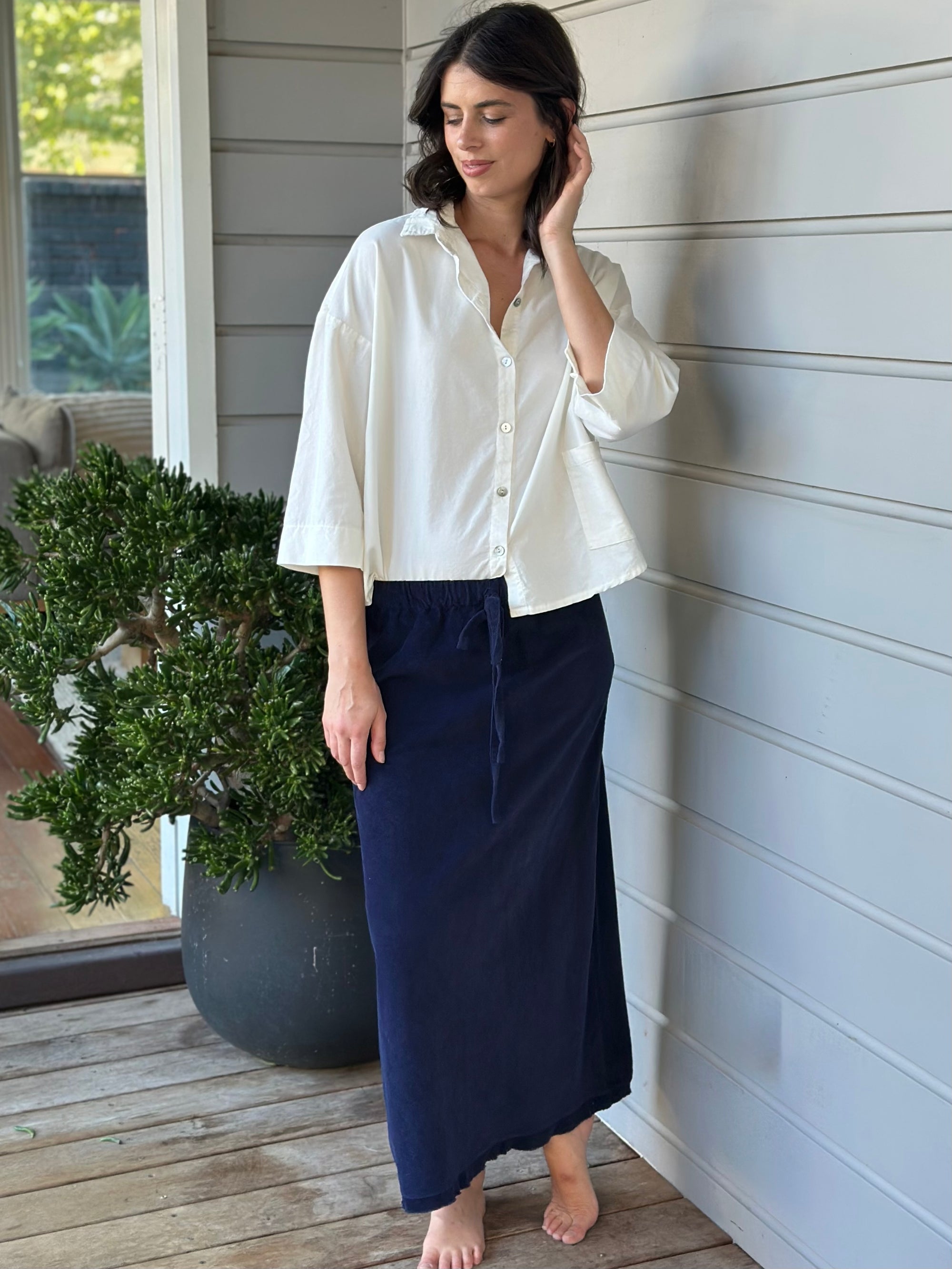 anthea skirt-indigo cord Apparel