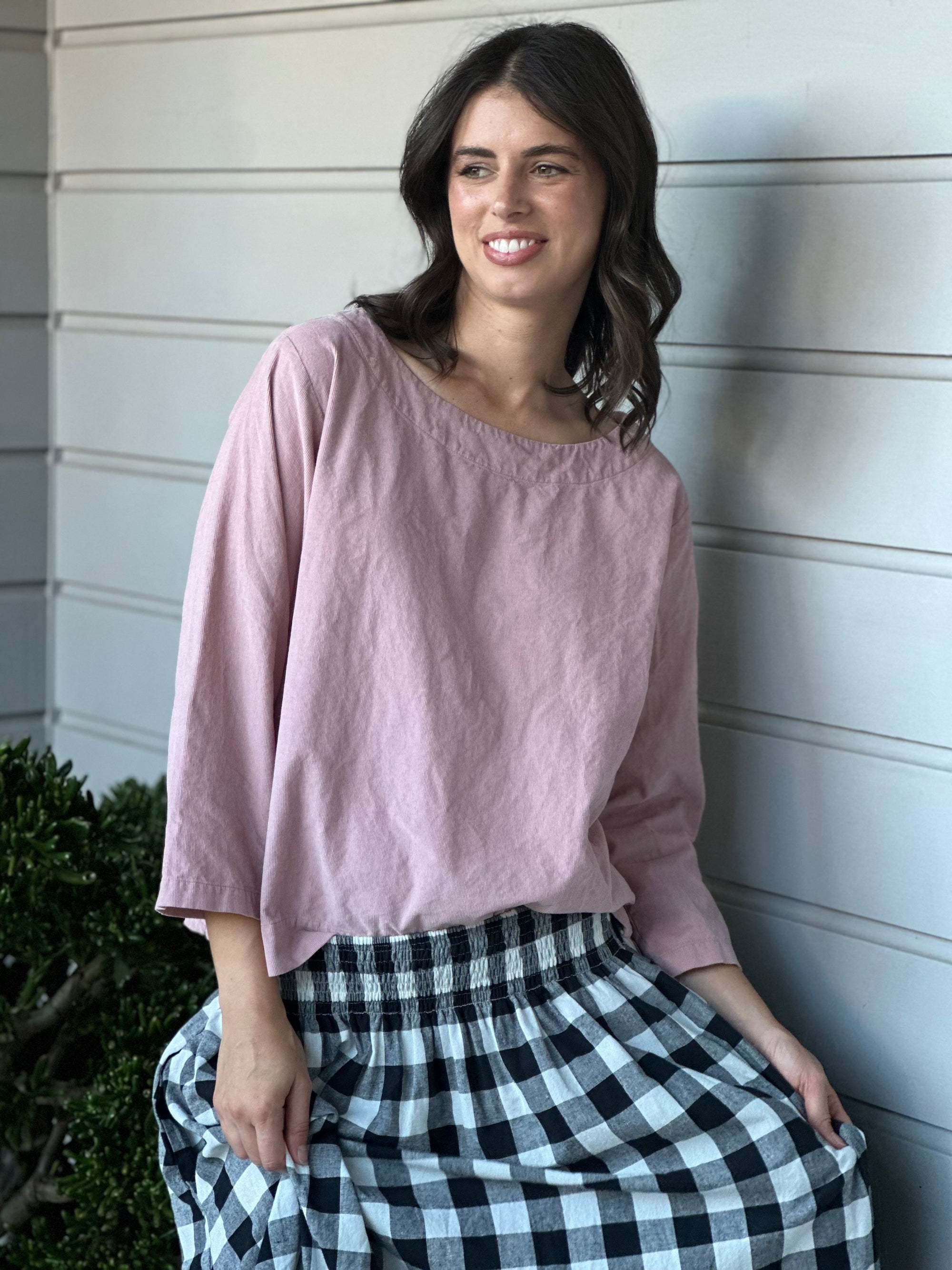anya top - dusty pink cord Apparel
