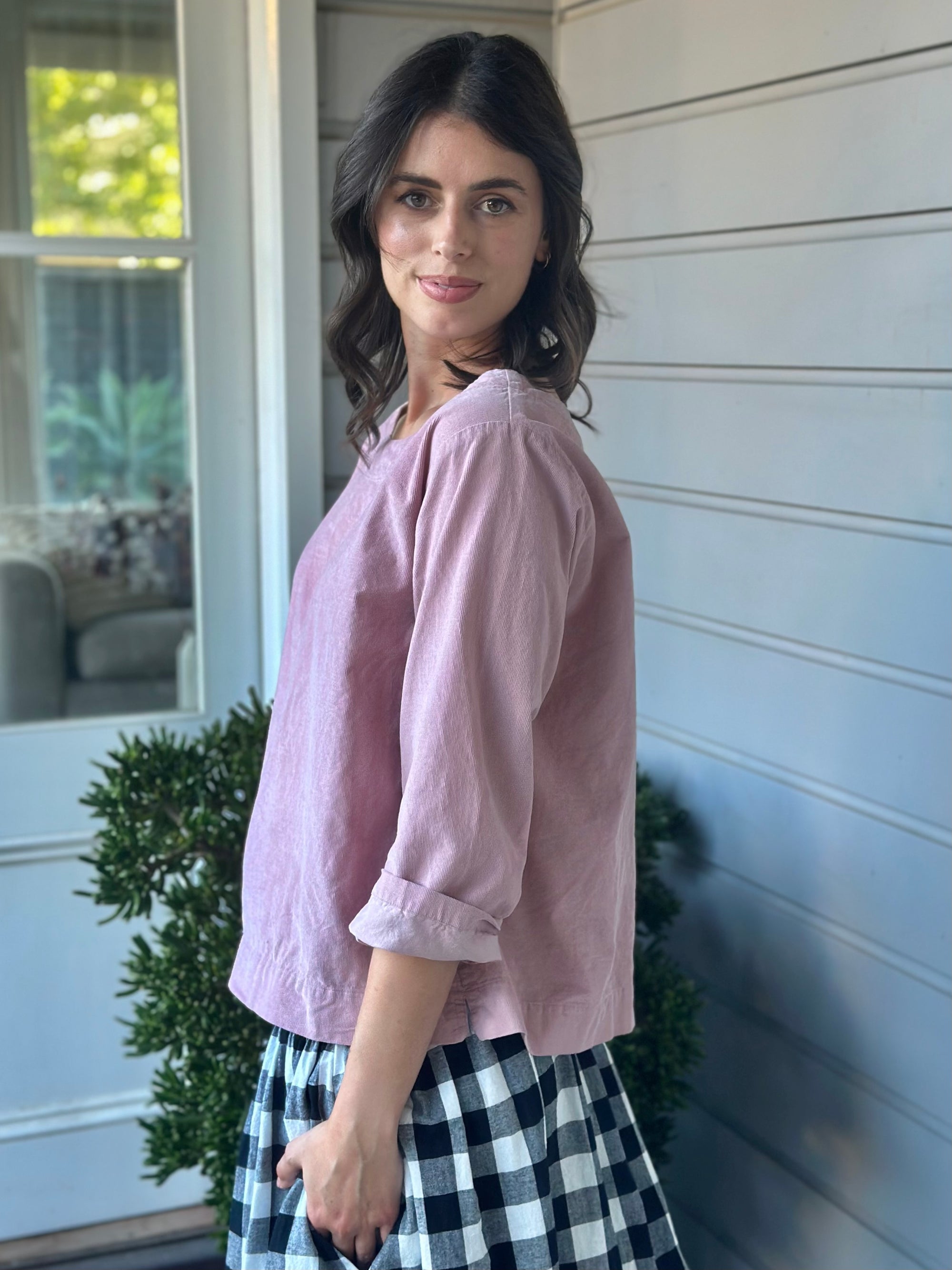 anya top - dusty pink cord Apparel