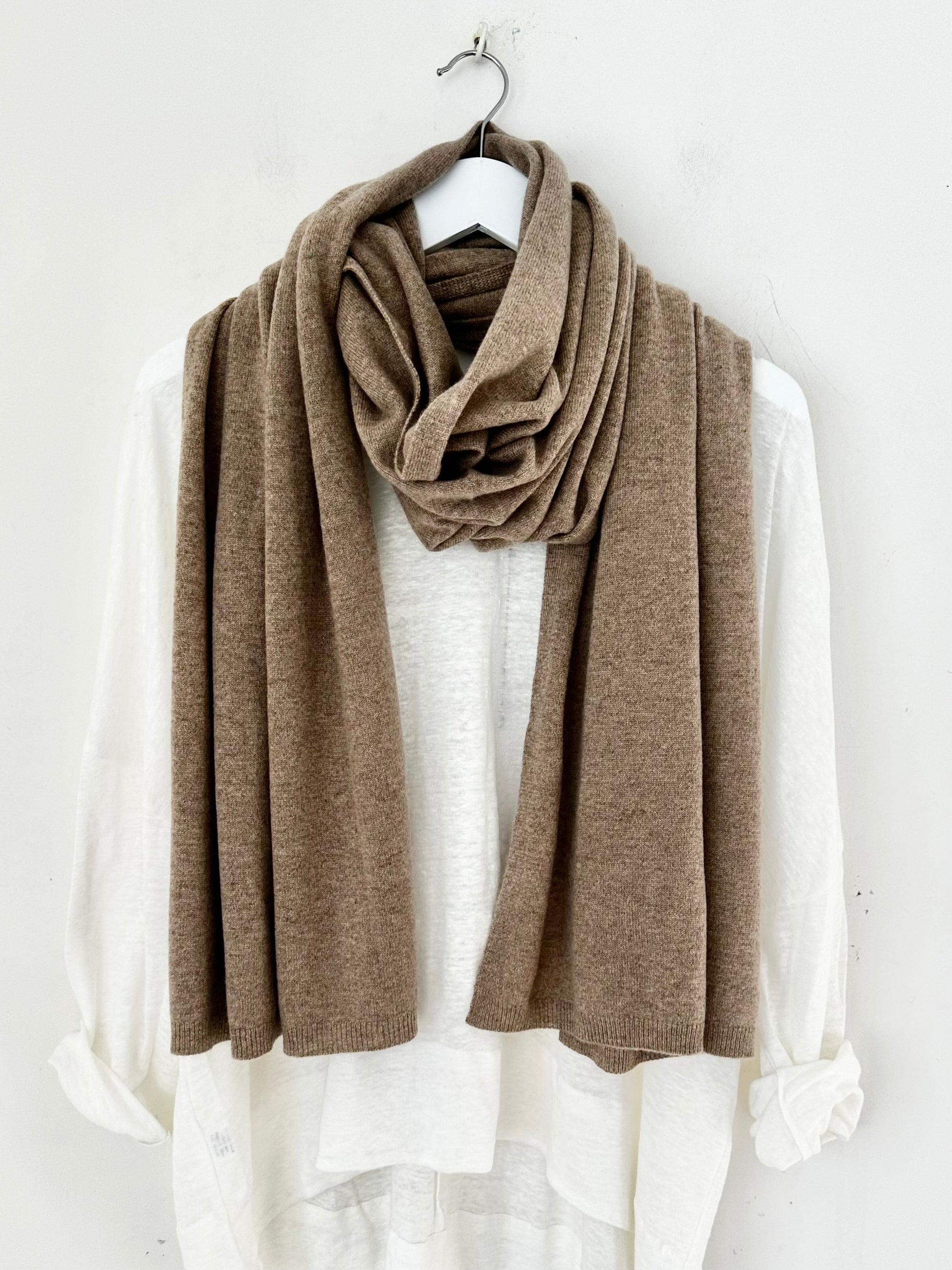 large cashmere scarf-oat almond Apparel