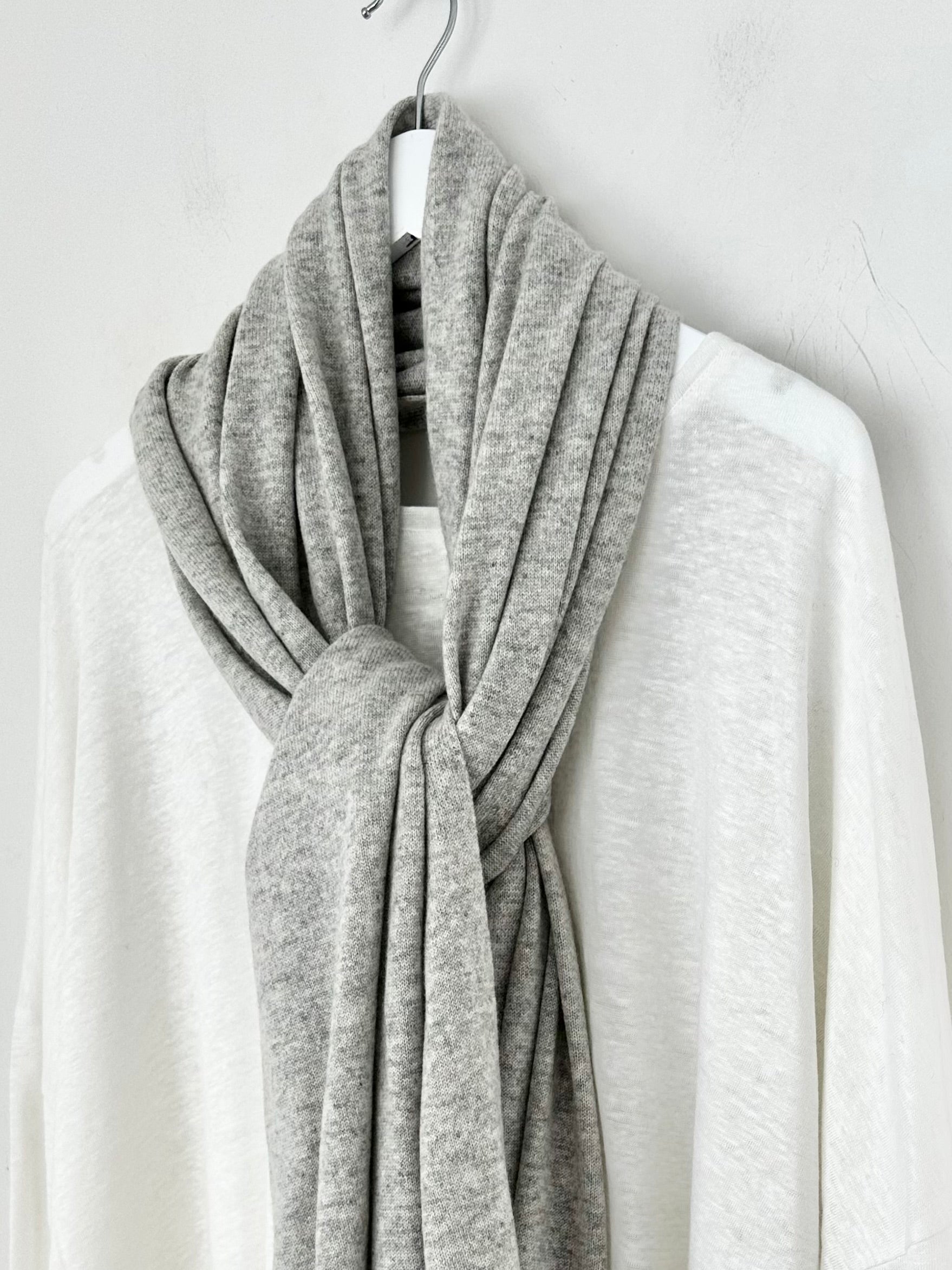 large cashmere scarf- grey marle Apparel