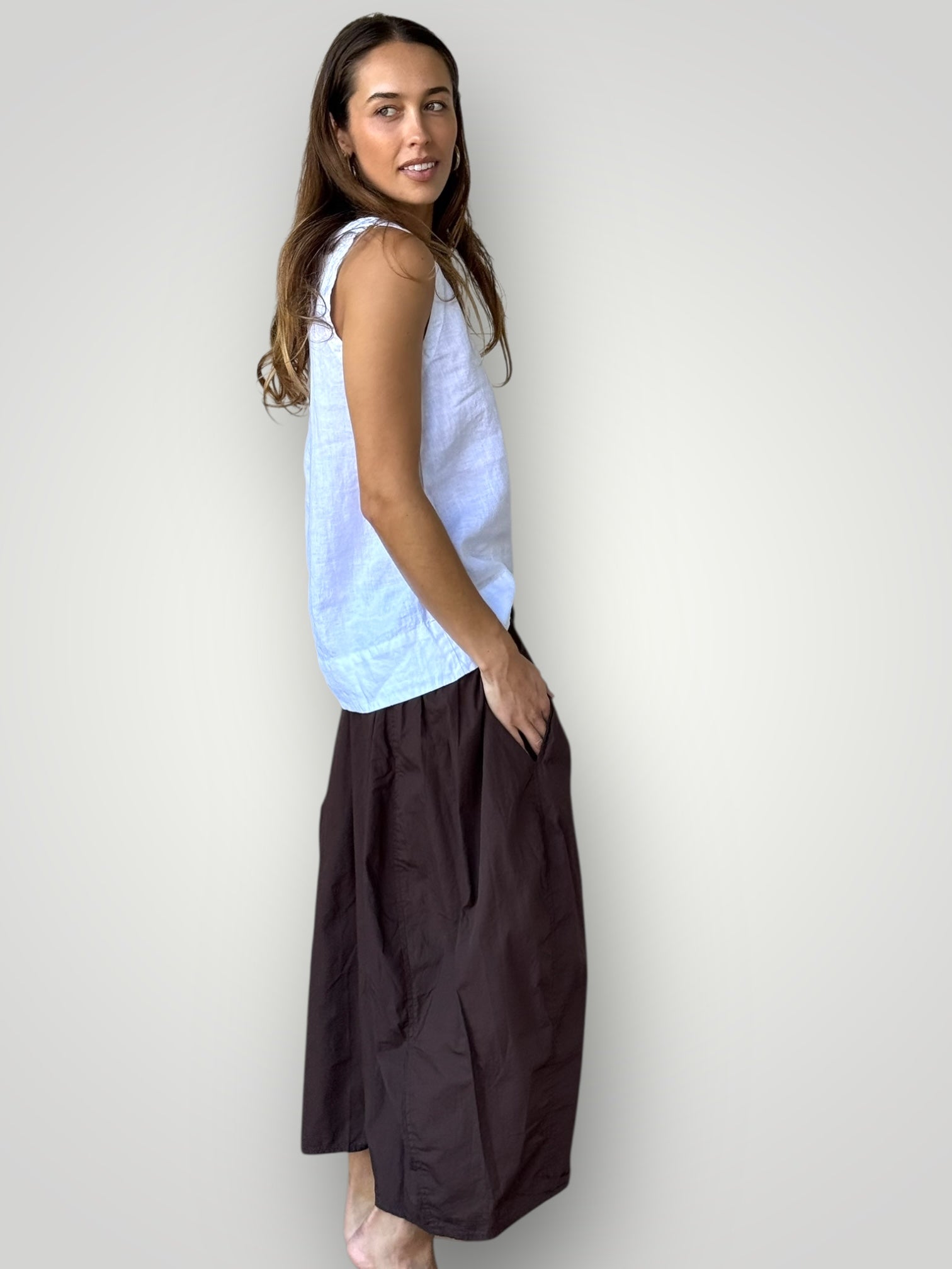 lana skirt - chocolate cotton Apparel