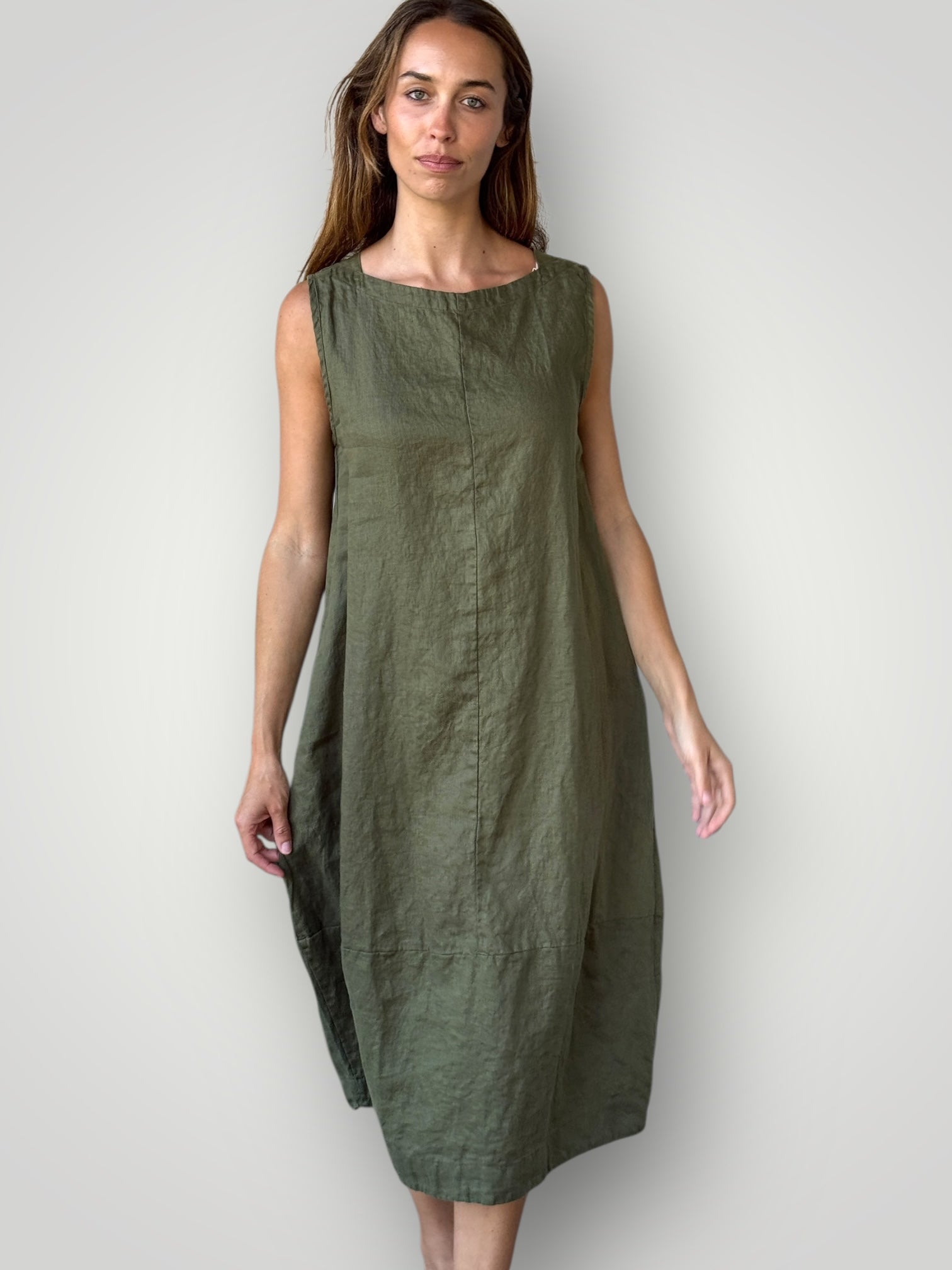 adele dress-army linen  frockk