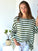avril top - moss stripe linen Apparel