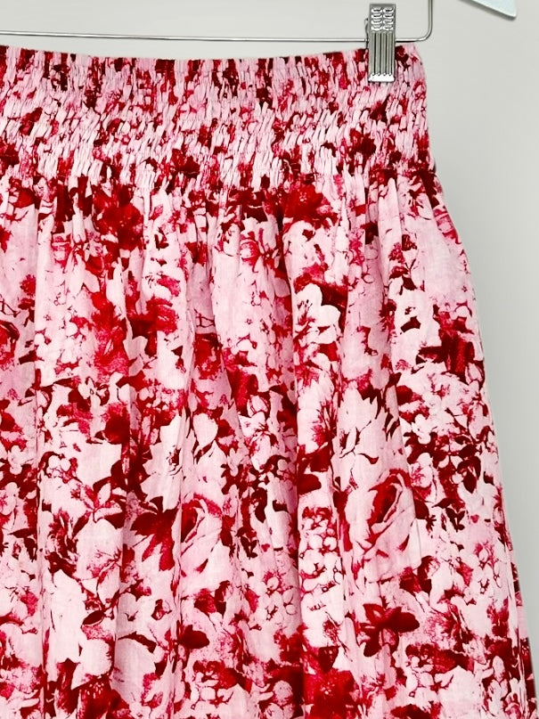 lola skirt - crimson bouquet