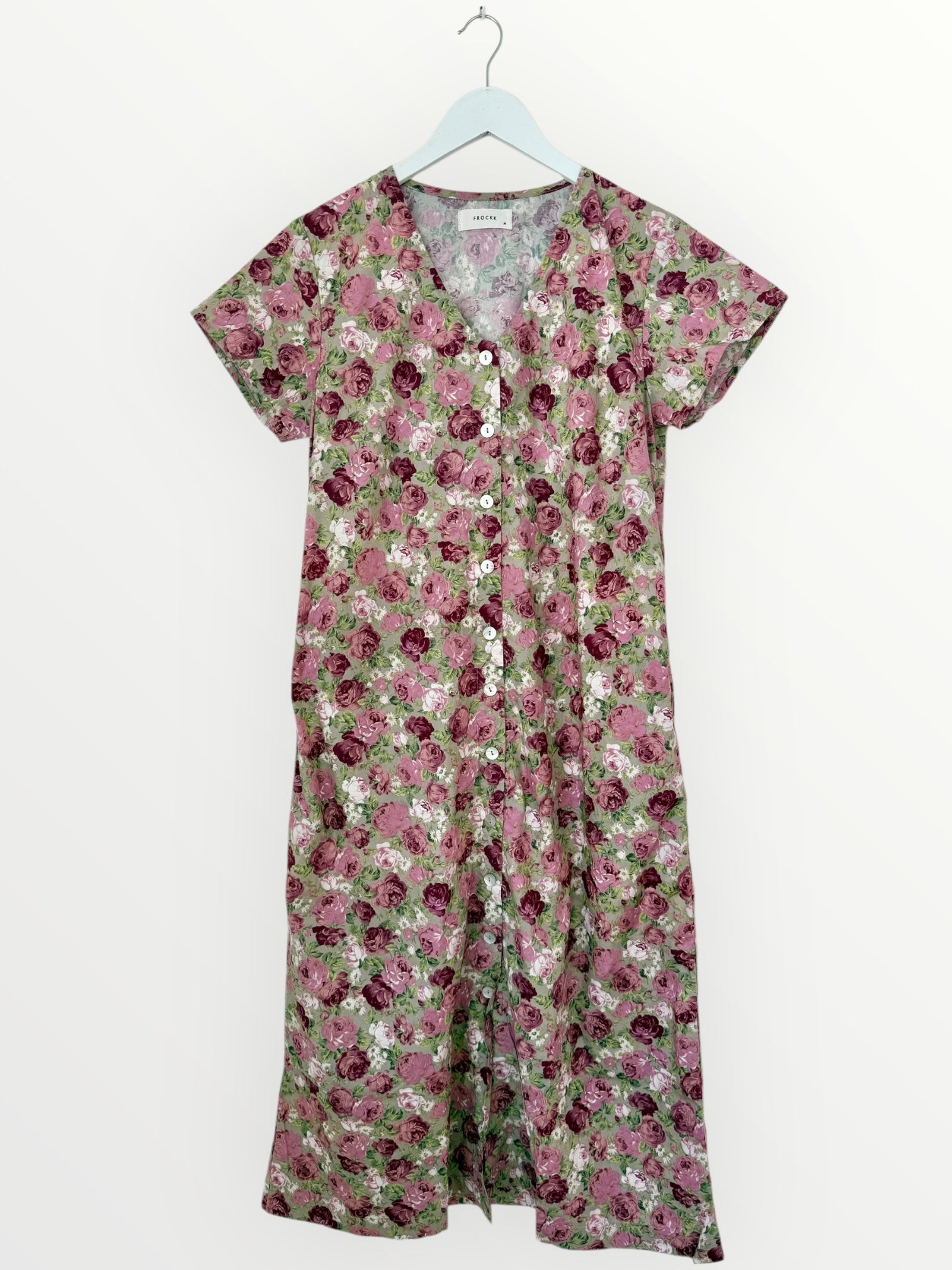 harriet dress -summer roses-Japanese cotton Apparel