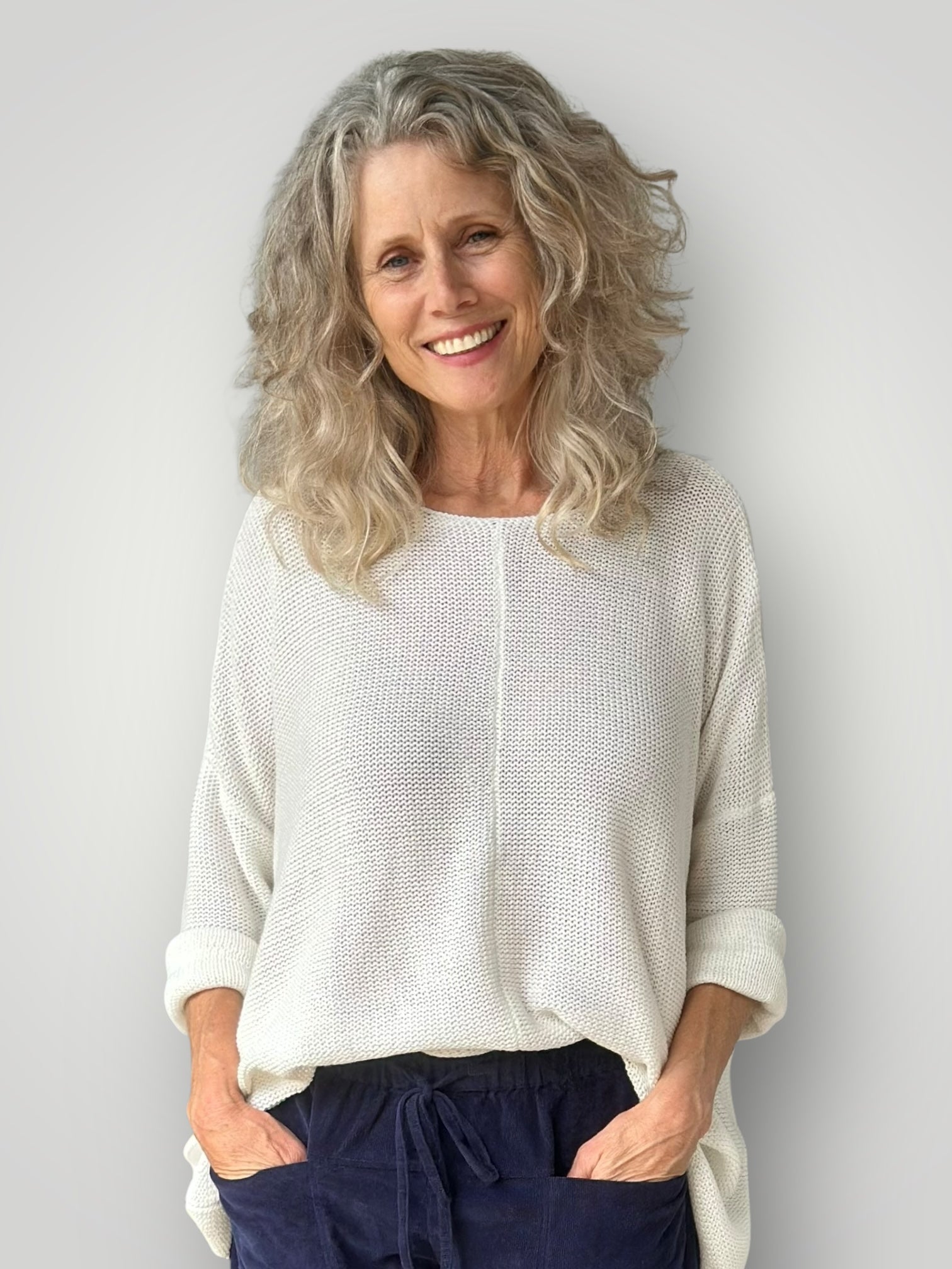 stella jersey - warm white cotton knit Apparel