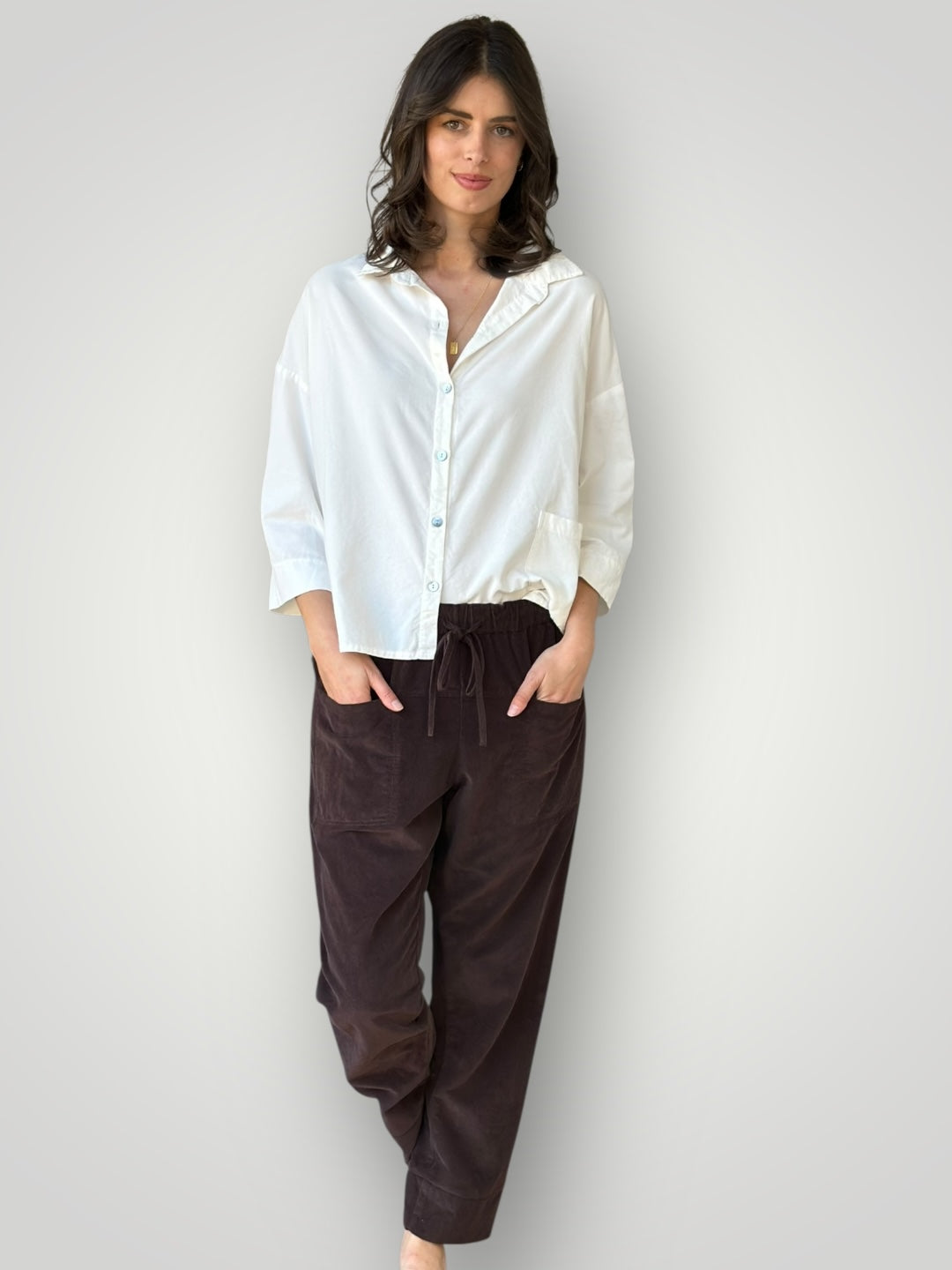 darcy pants - chocolate cord Apparel