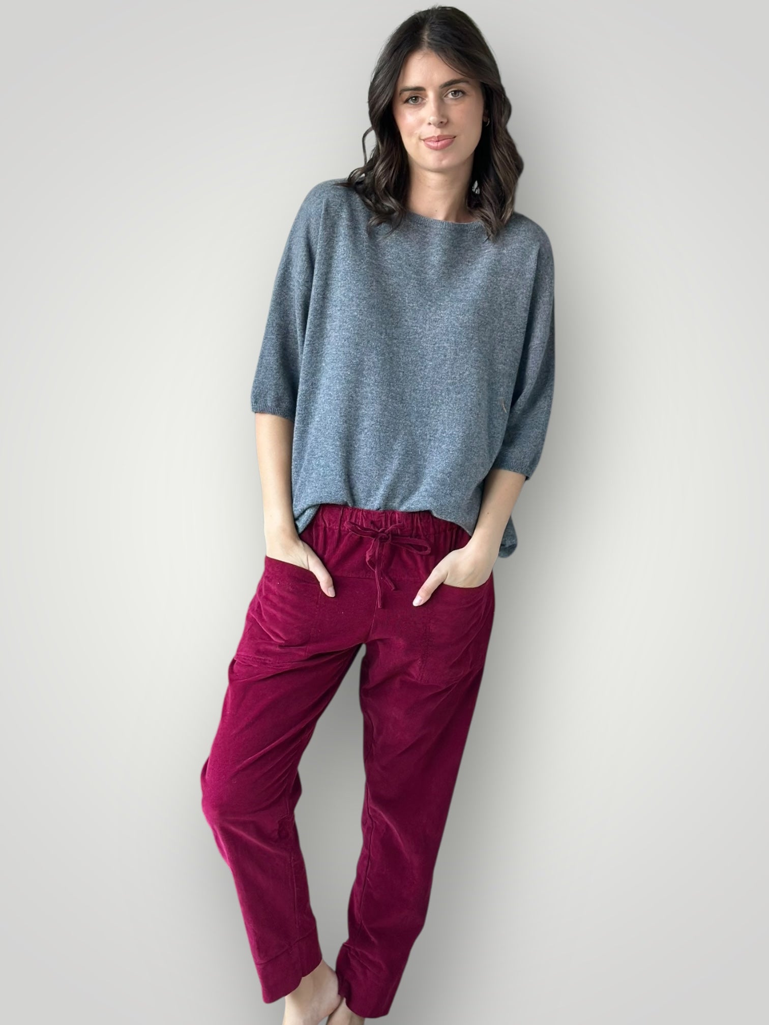 darcy pants - merlot cord Apparel