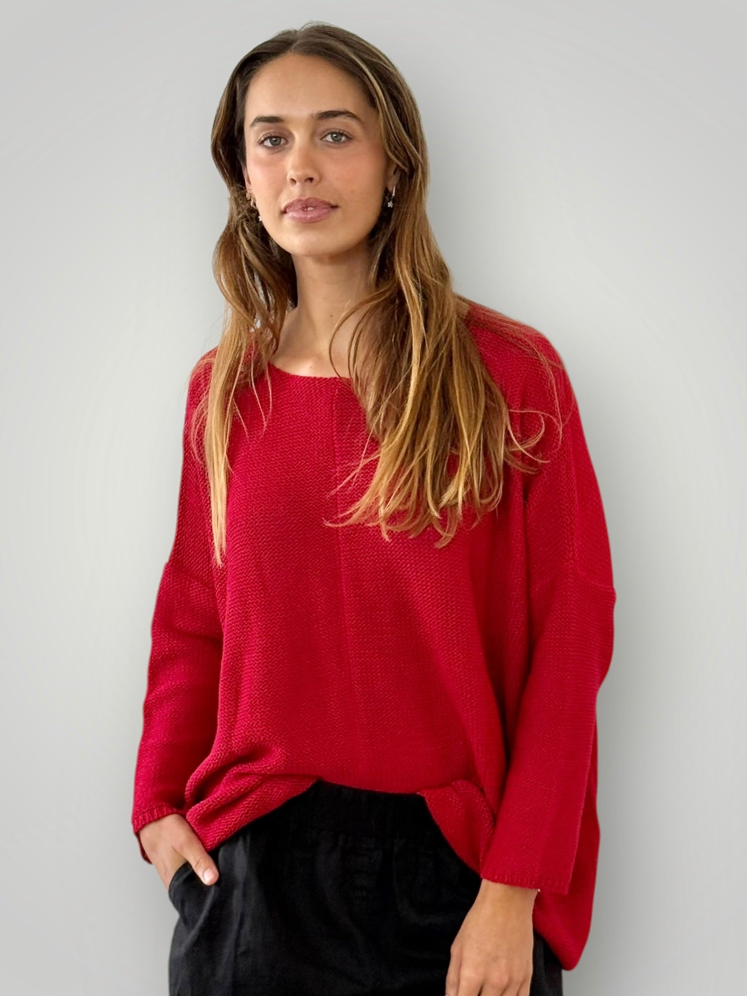 stella jersey - red cotton knit Apparel
