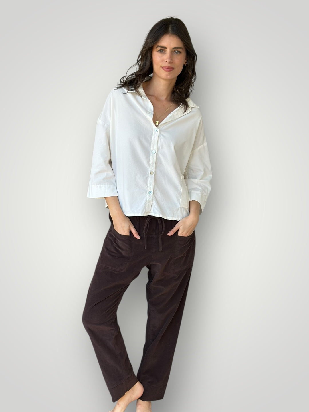 darcy pants - chocolate cord Apparel