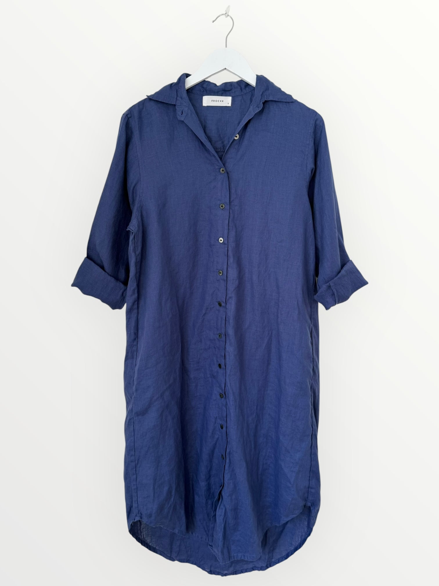elena shirtdress - blue dusk linen Apparel
