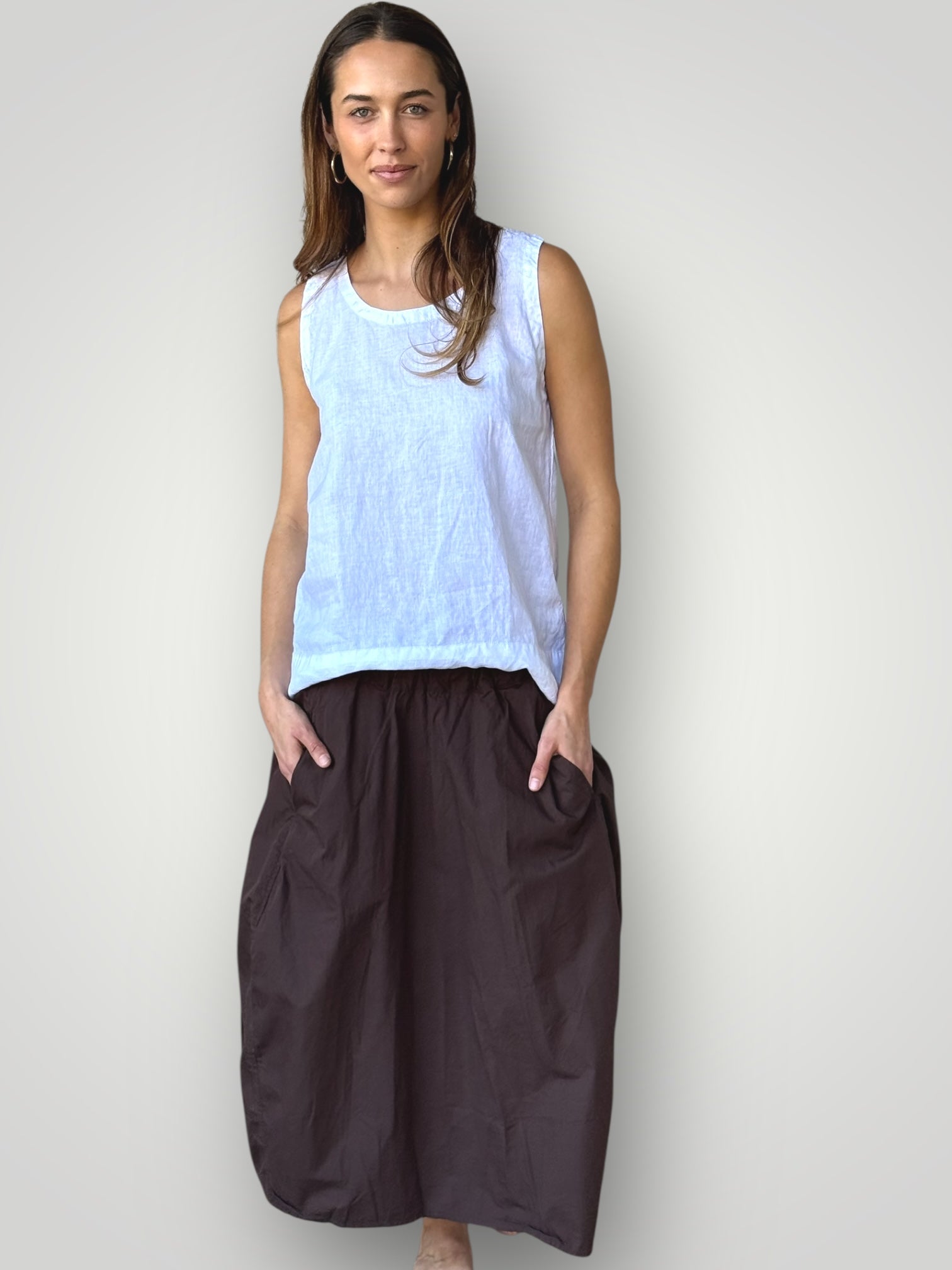lana skirt - chocolate cotton Apparel