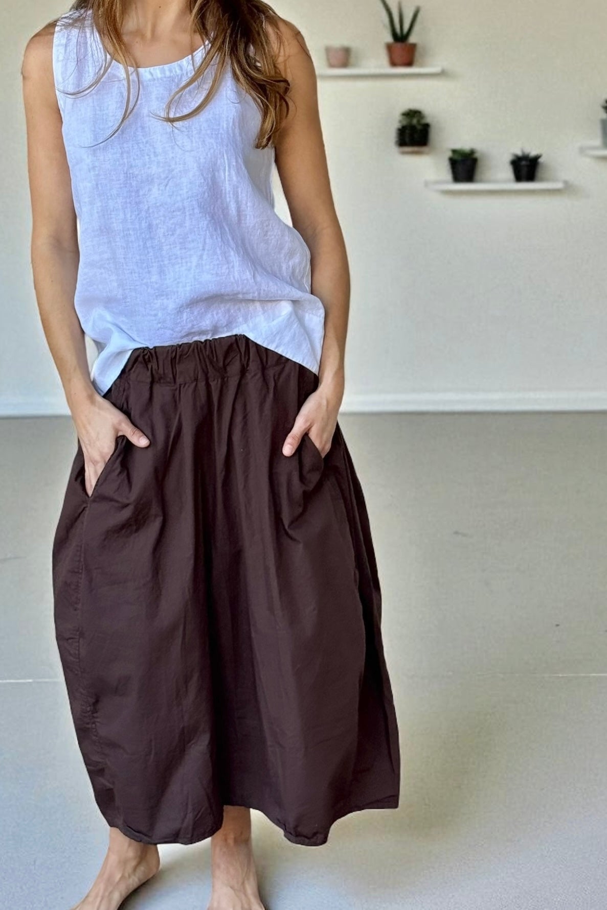 lana skirt - chocolate cotton
