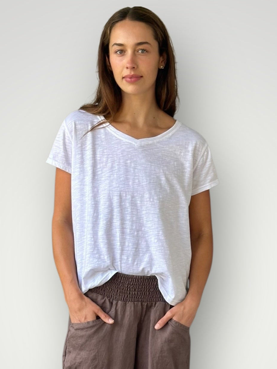 relaxed tee - white cotton Apparel