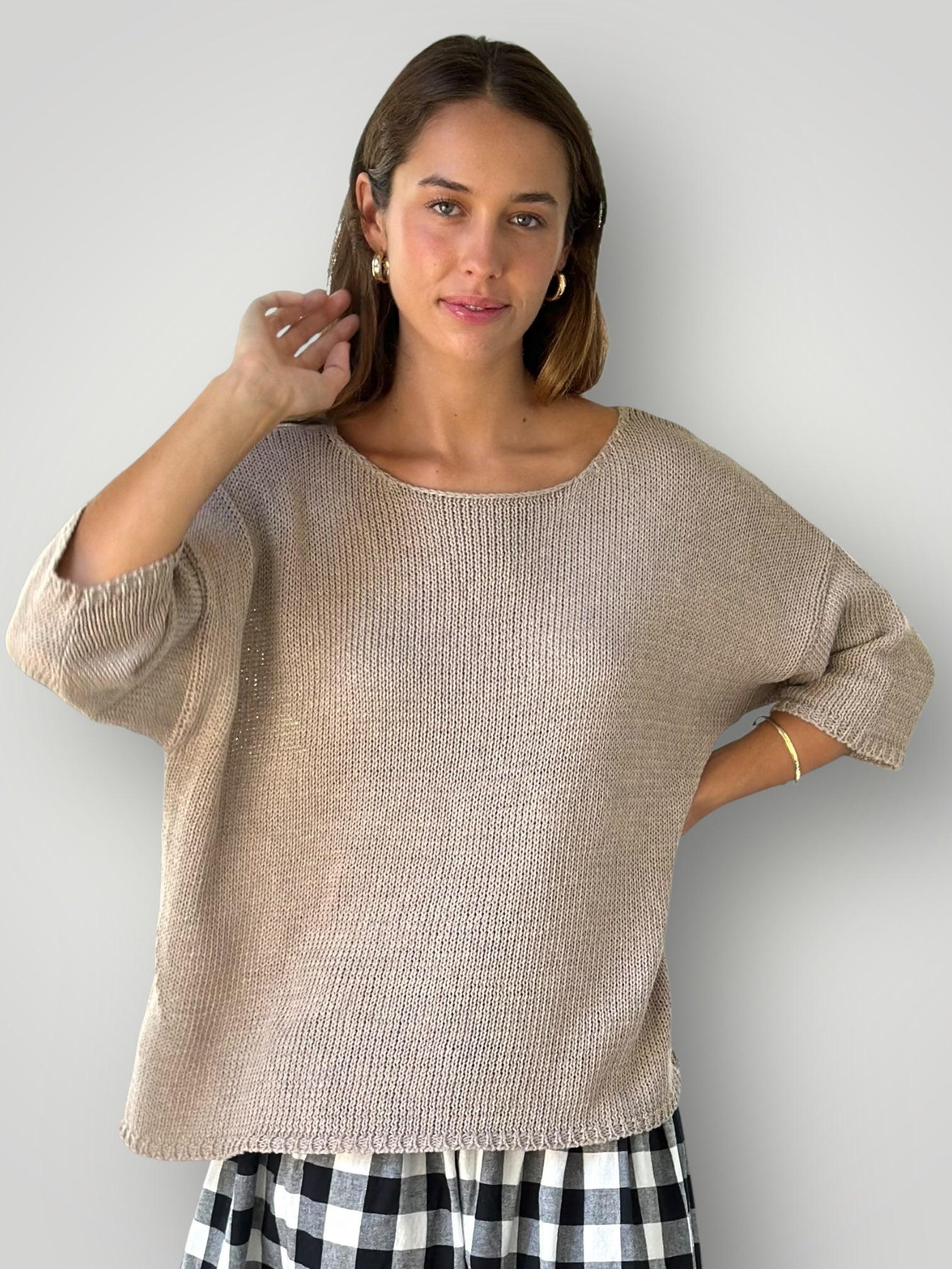alex top-natural cotton knit Apparel