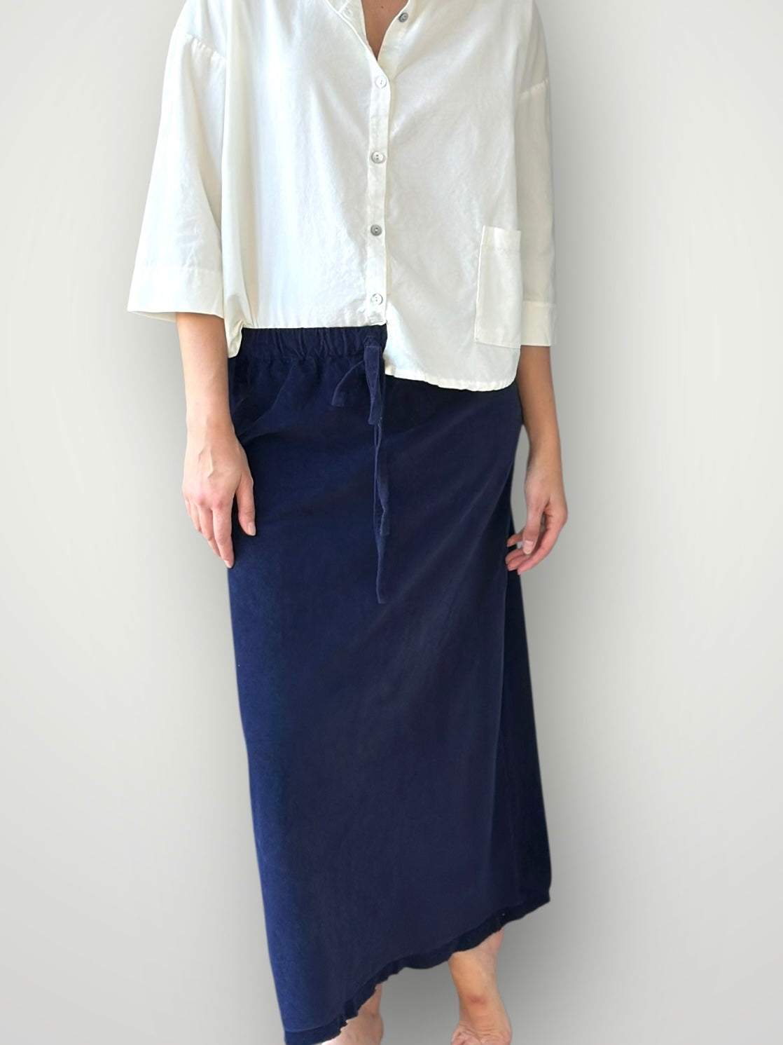 anthea skirt-indigo cord Apparel