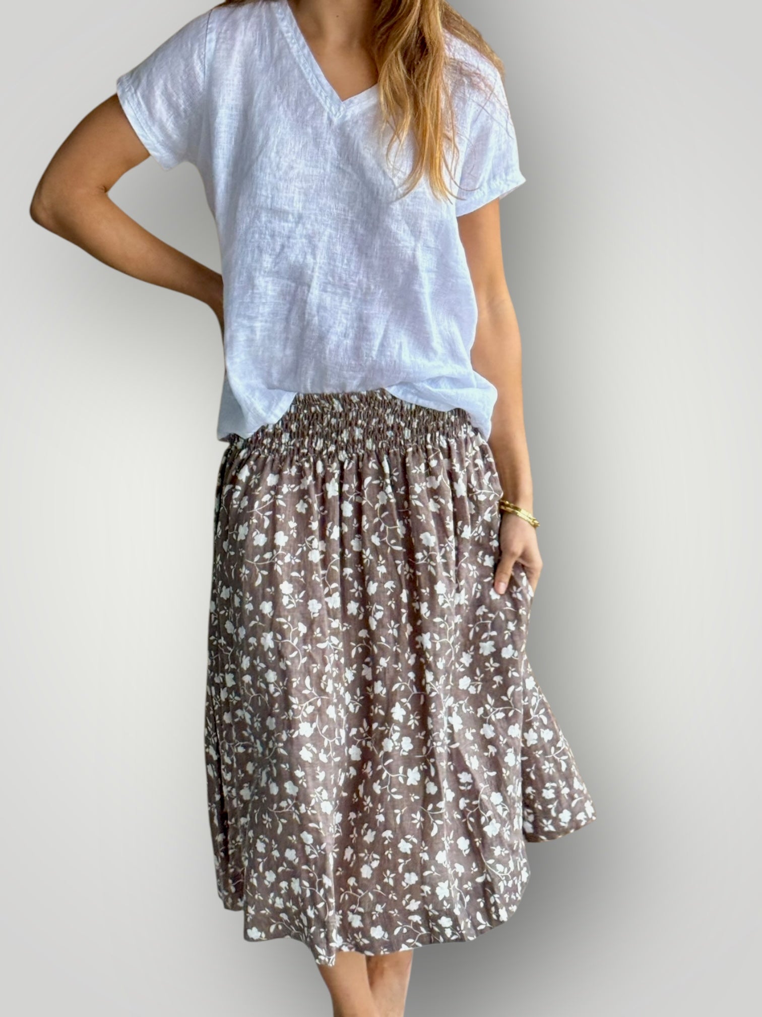 lola skirt - soil floral Apparel
