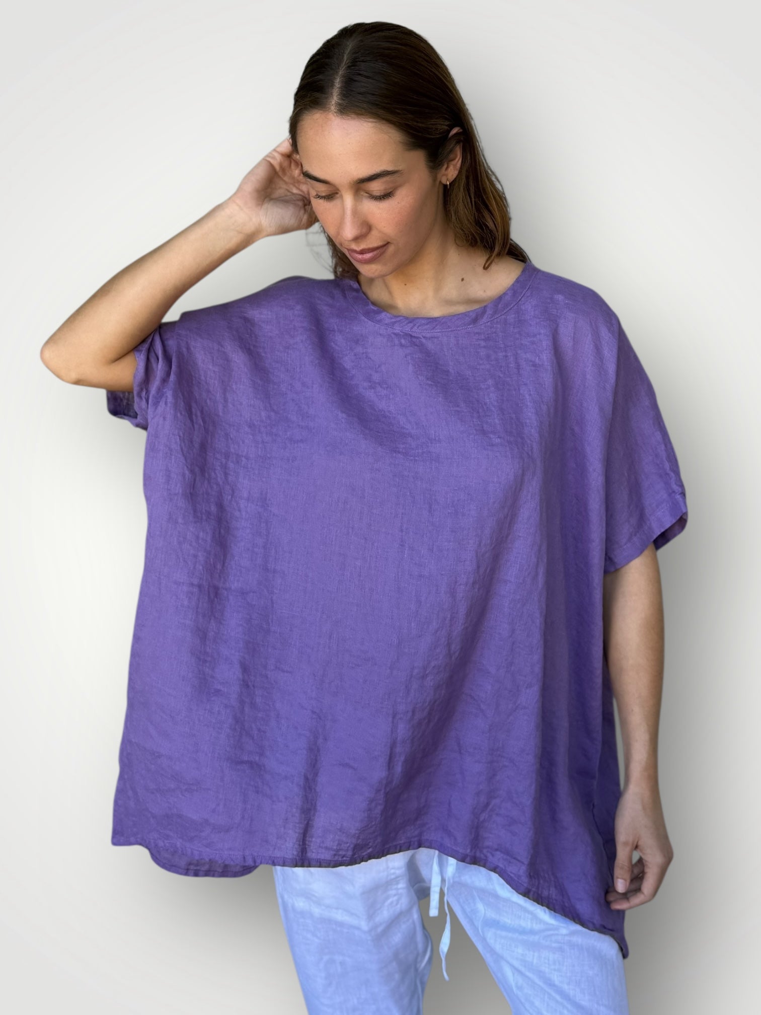rachael top - orchid linen Apparel