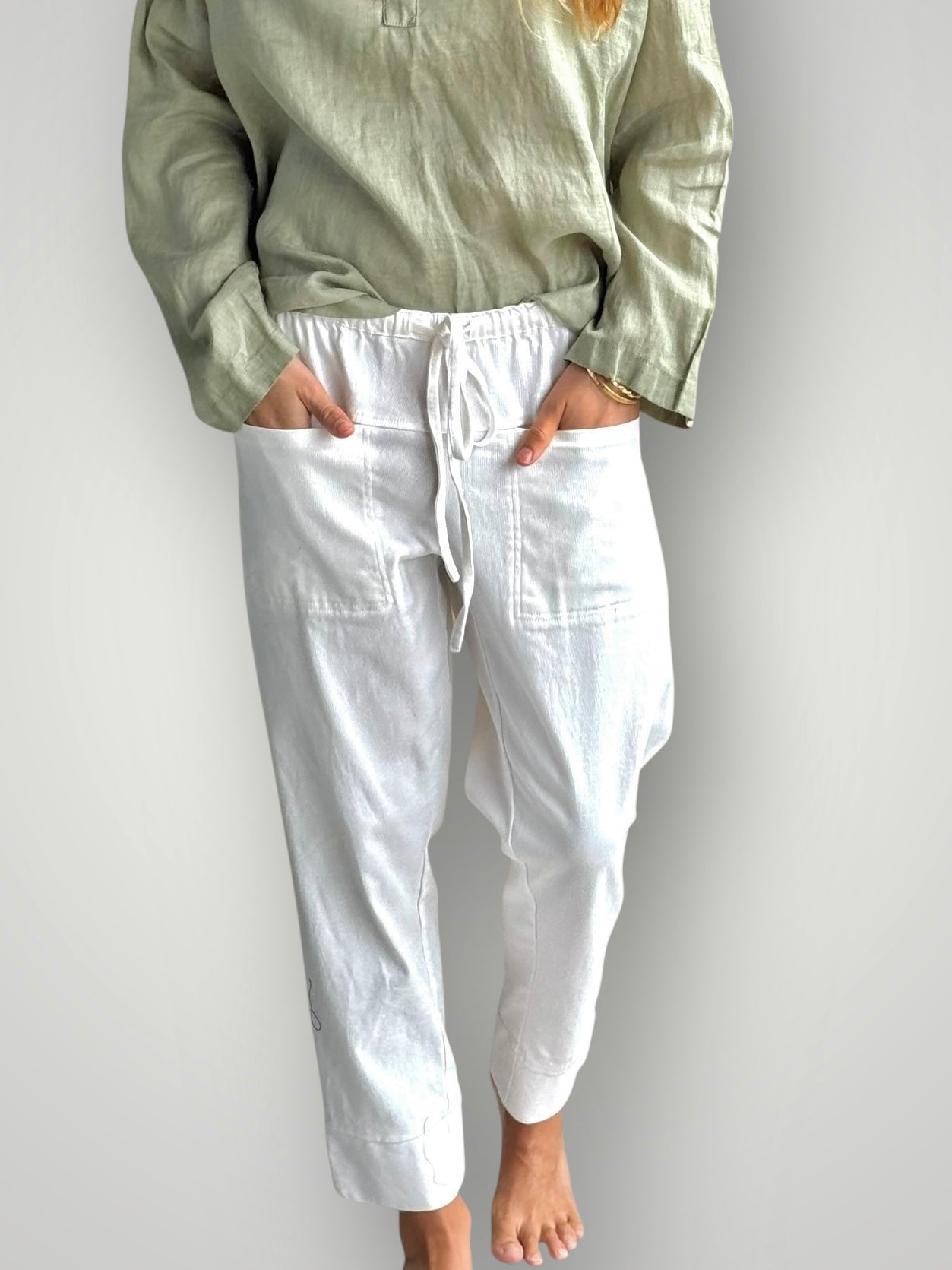 dylan pant-chalk twill cotton Apparel