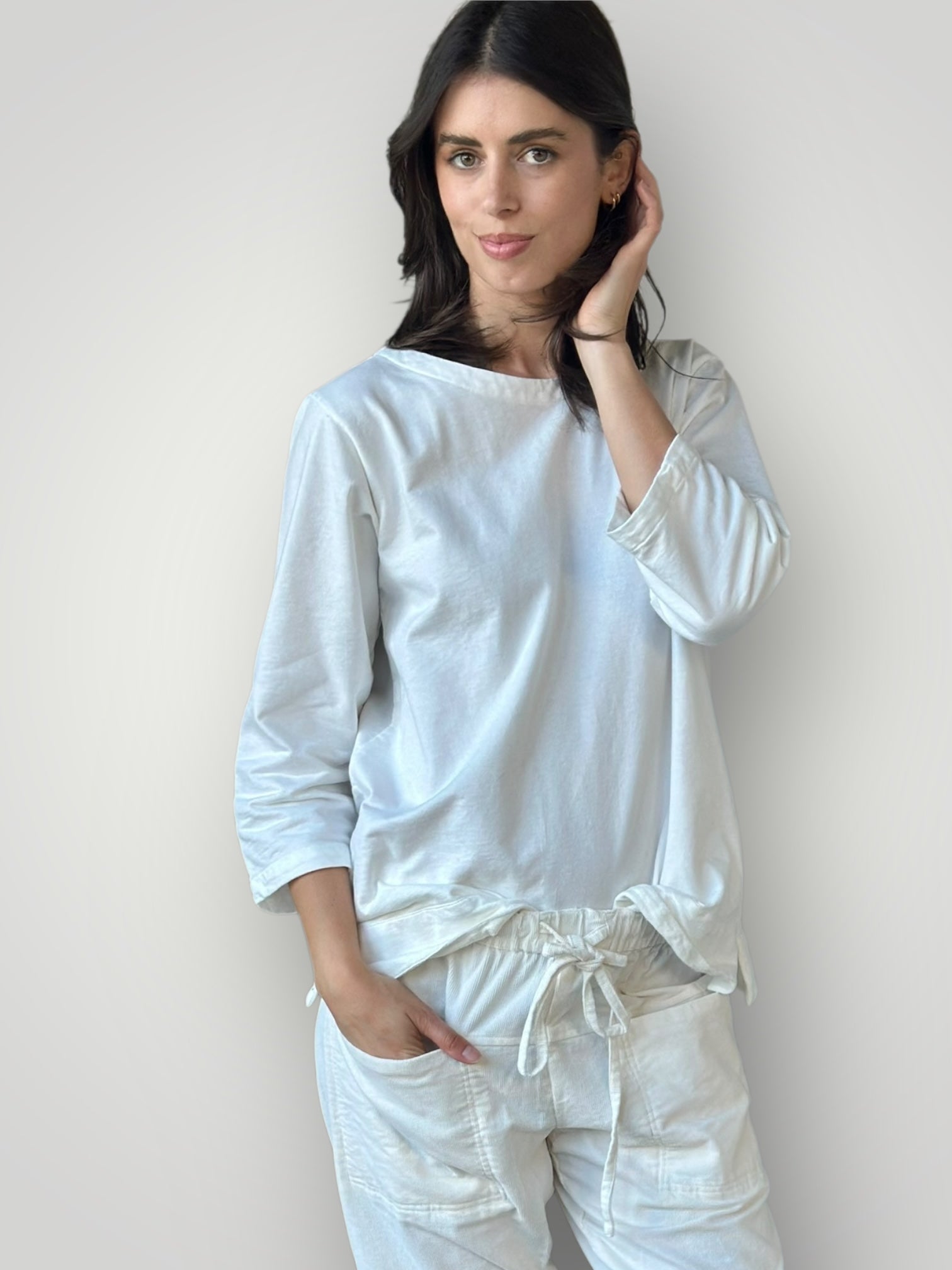 april top - winter white knit Apparel