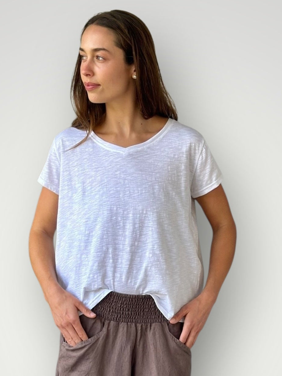 relaxed tee - white cotton Apparel
