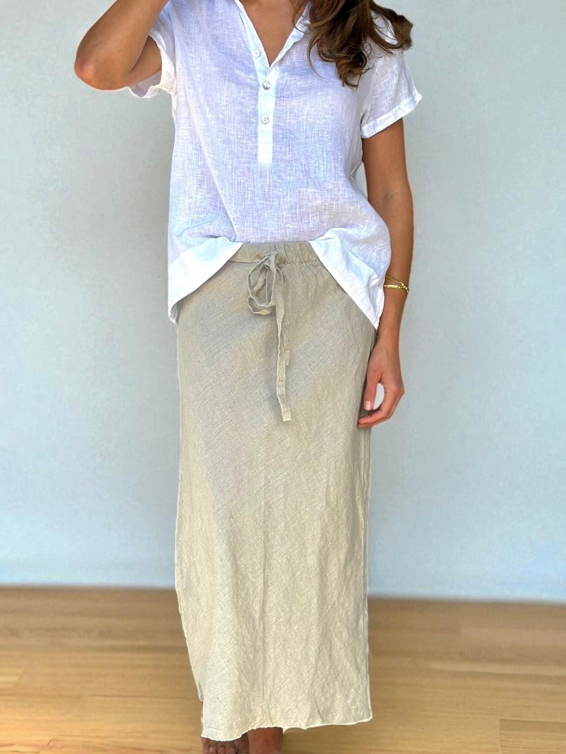 anthea skirt-natural linen