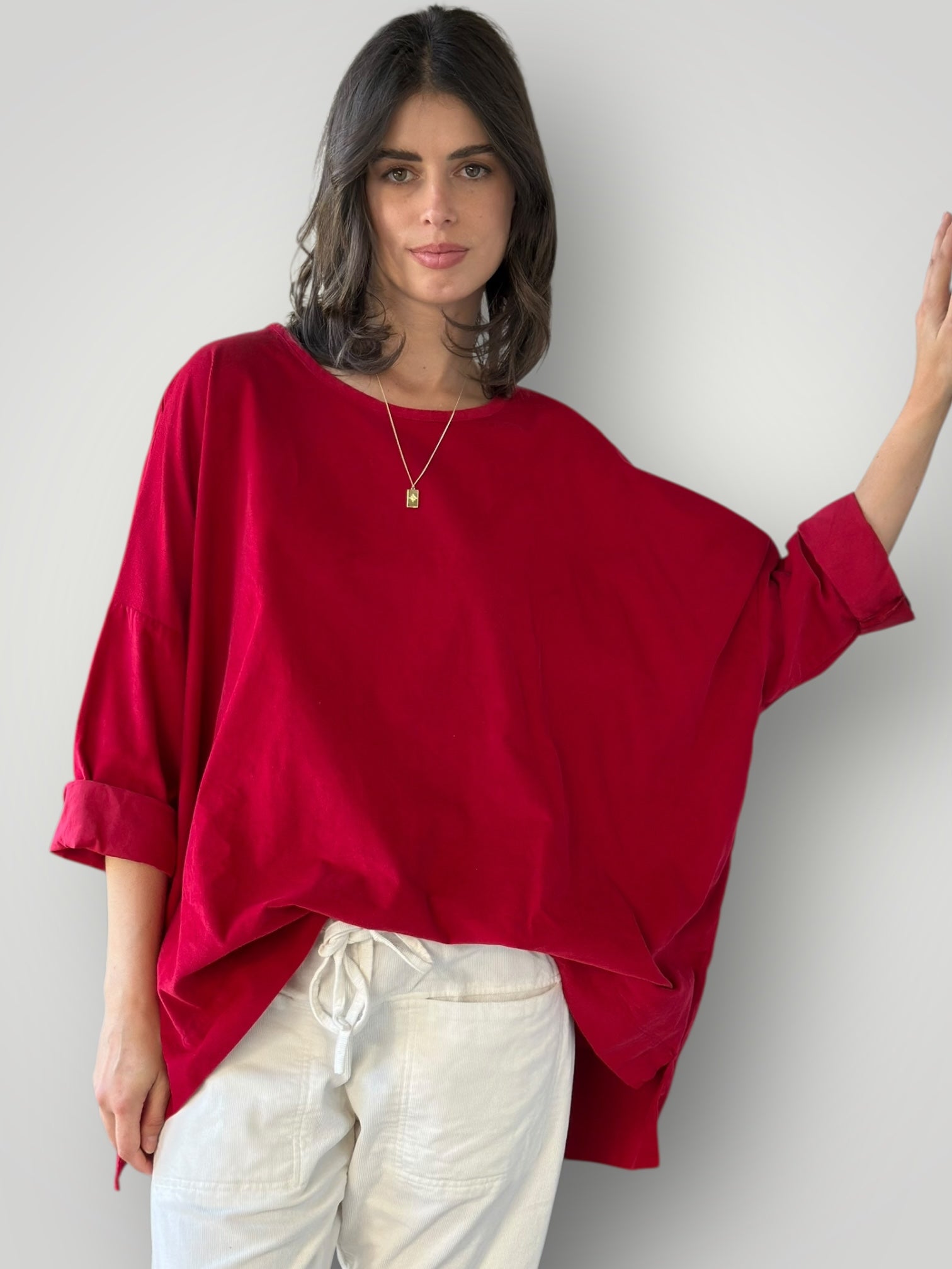 hunter top - winter red cord Apparel