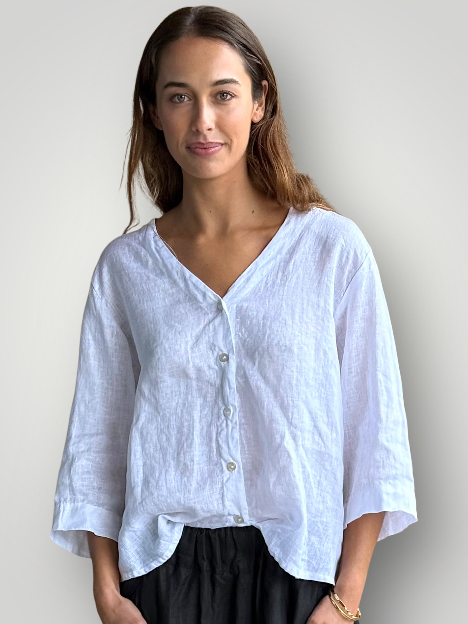 raine shirt - white linen Apparel