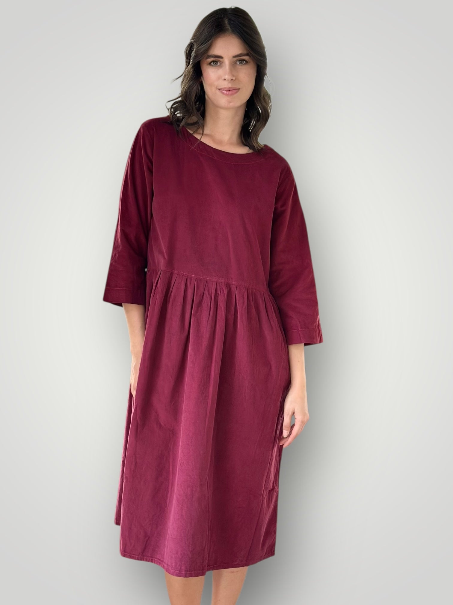 april dress - merlot wine cord Apparel