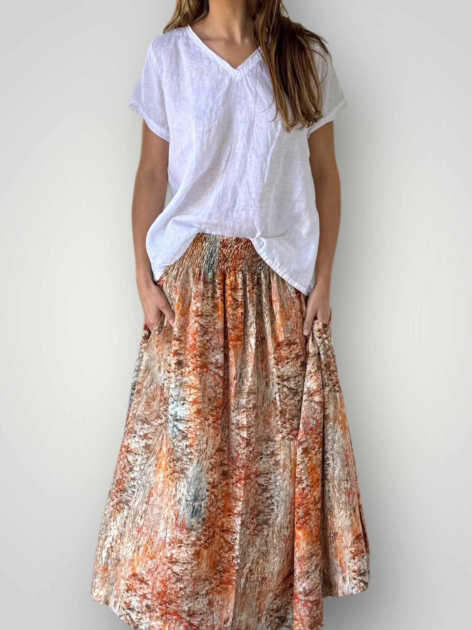 lulu skirt - sunset watercolour Apparel
