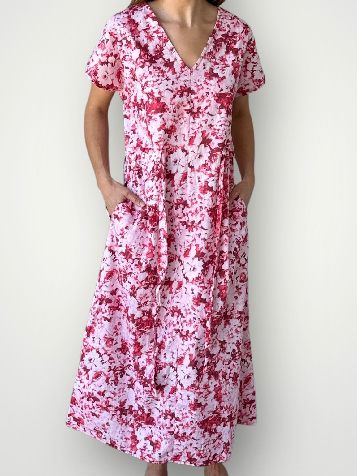 harper dress - crimson bouquet cotton Apparel