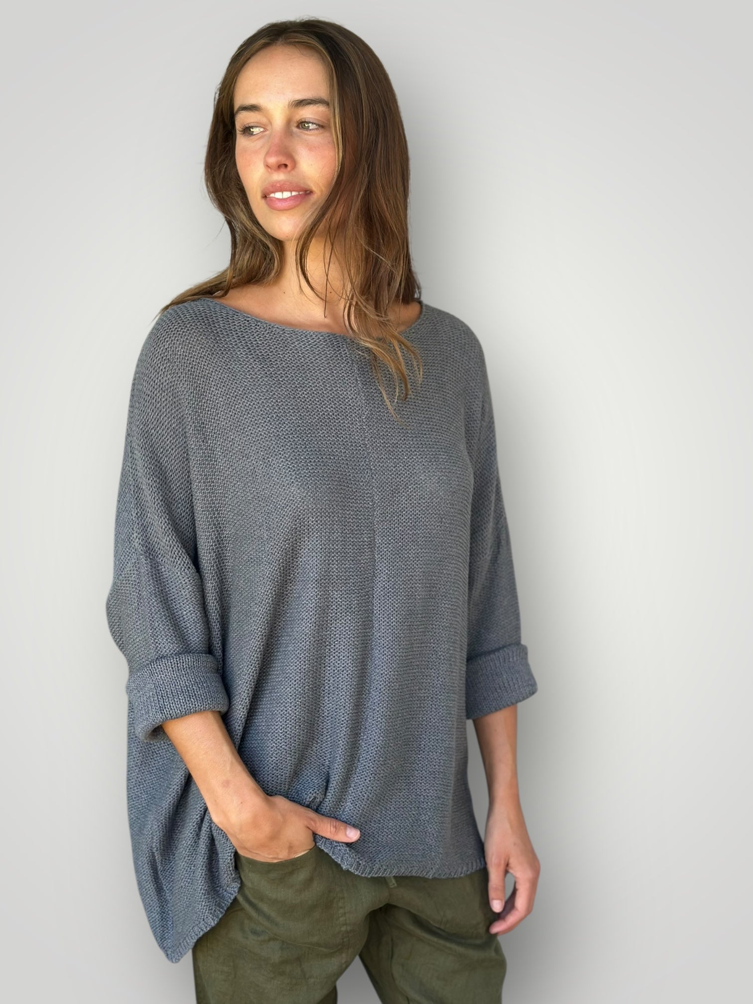 stella jersey-slate grey cotton knit Apparel