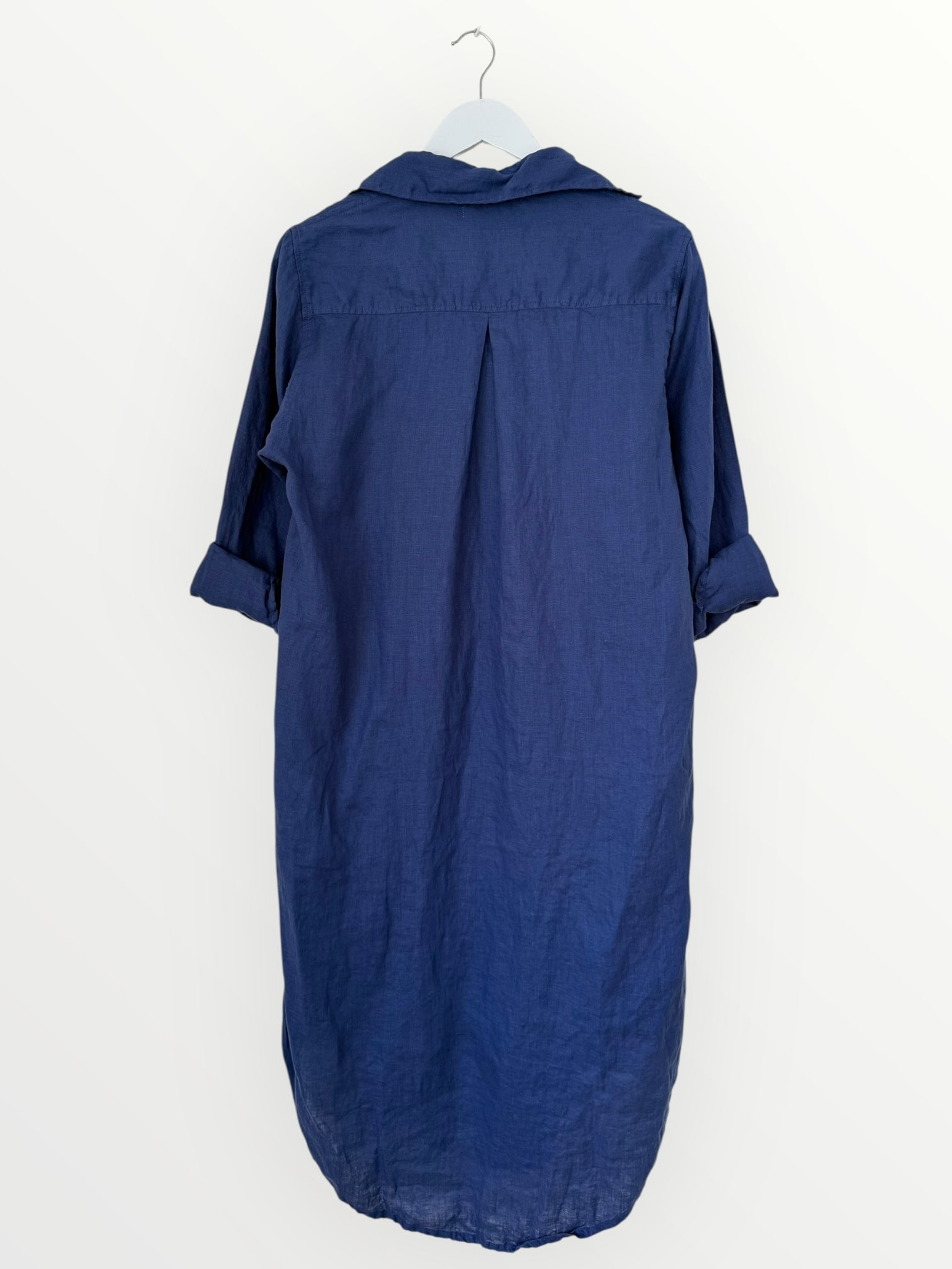 elena shirtdress - blue dusk linen Apparel