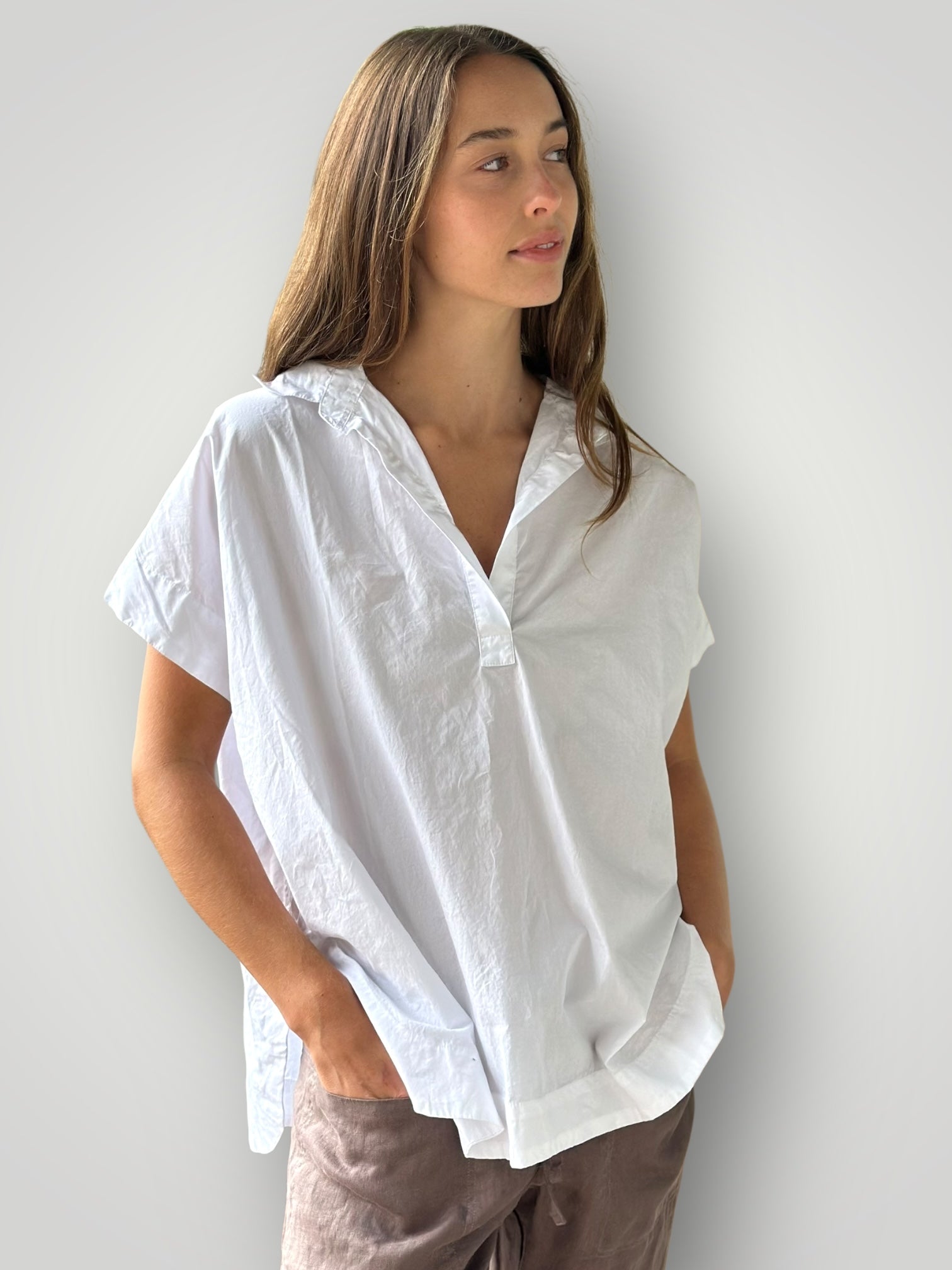 tara top - white cotton General