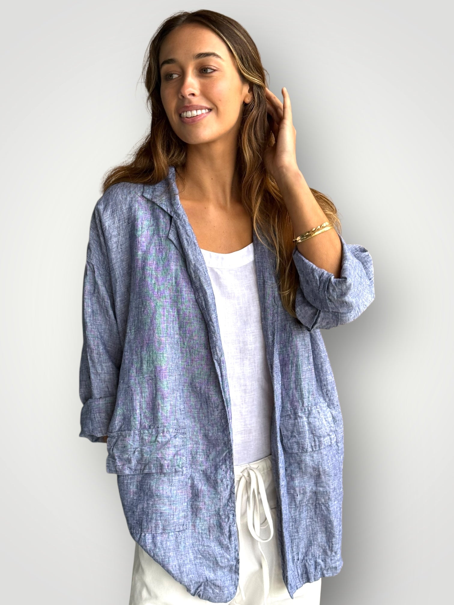 eden blazer - chambrey linen Shirts