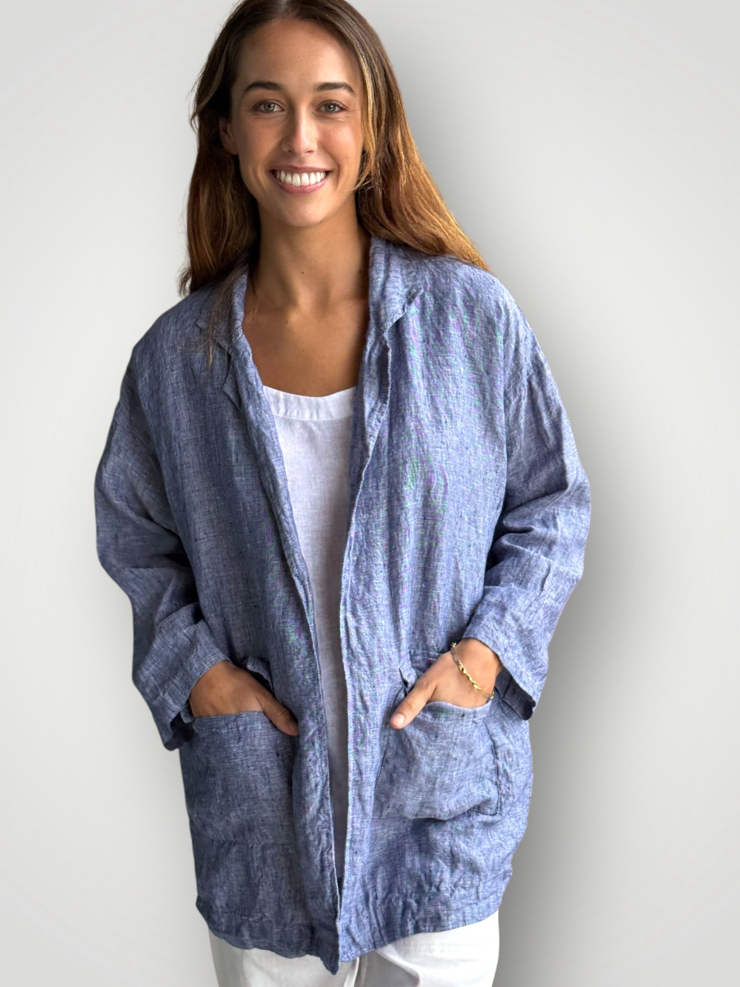 eden blazer - chambrey linen Shirts