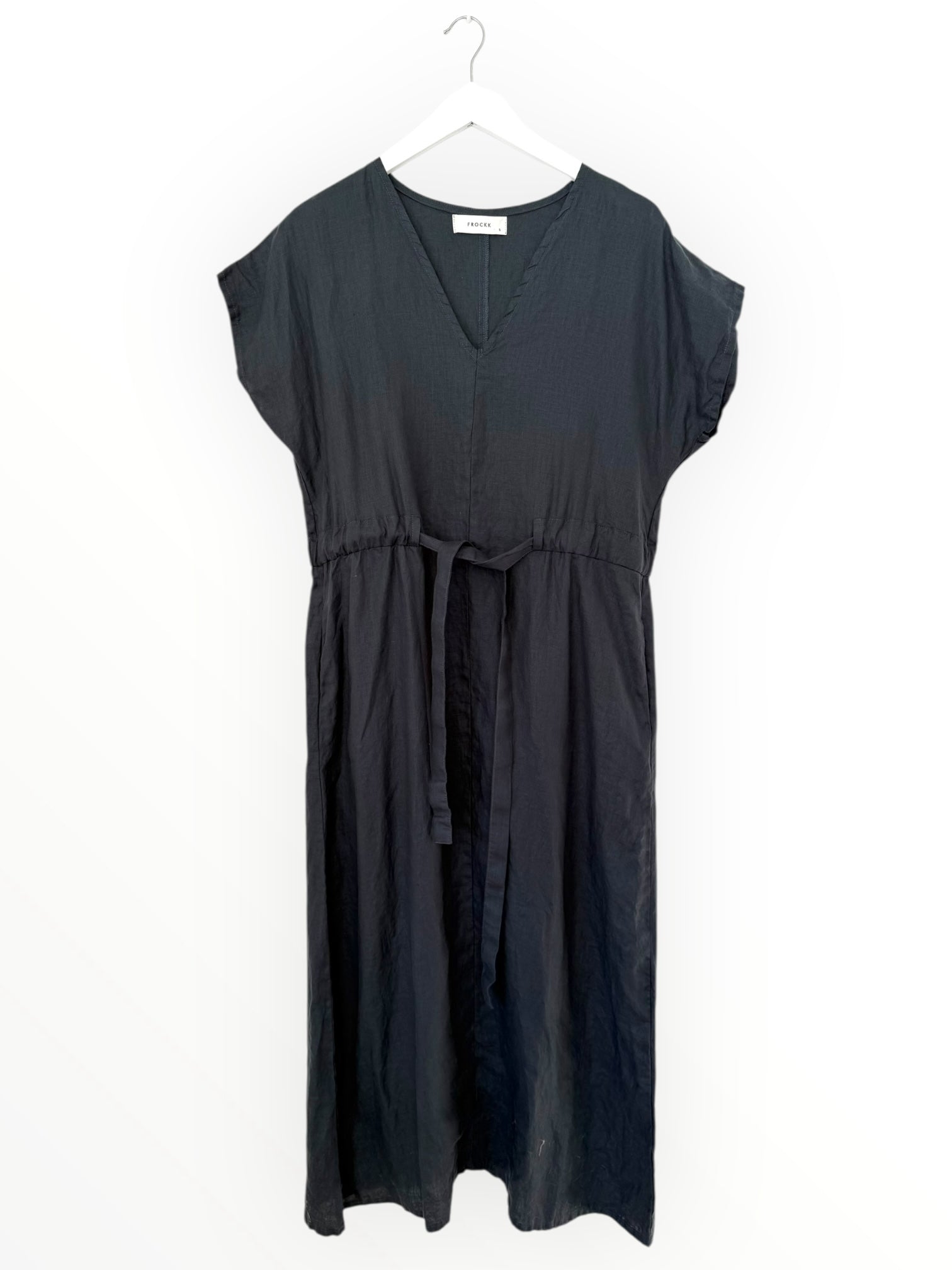 harper dress - charcoal linen Apparel