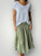 lola skirt - sage linen Apparel