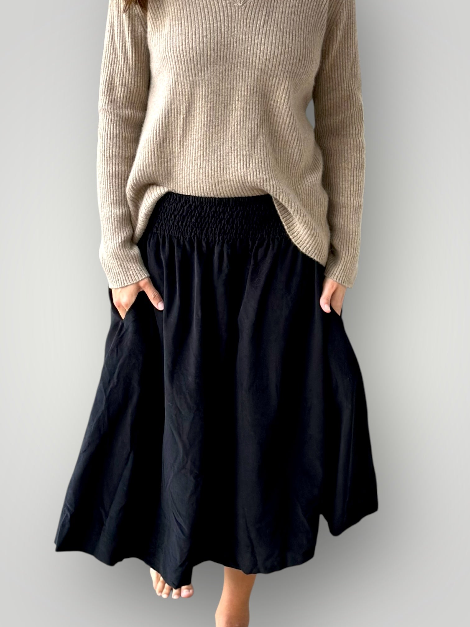 lola skirt - black cord Apparel