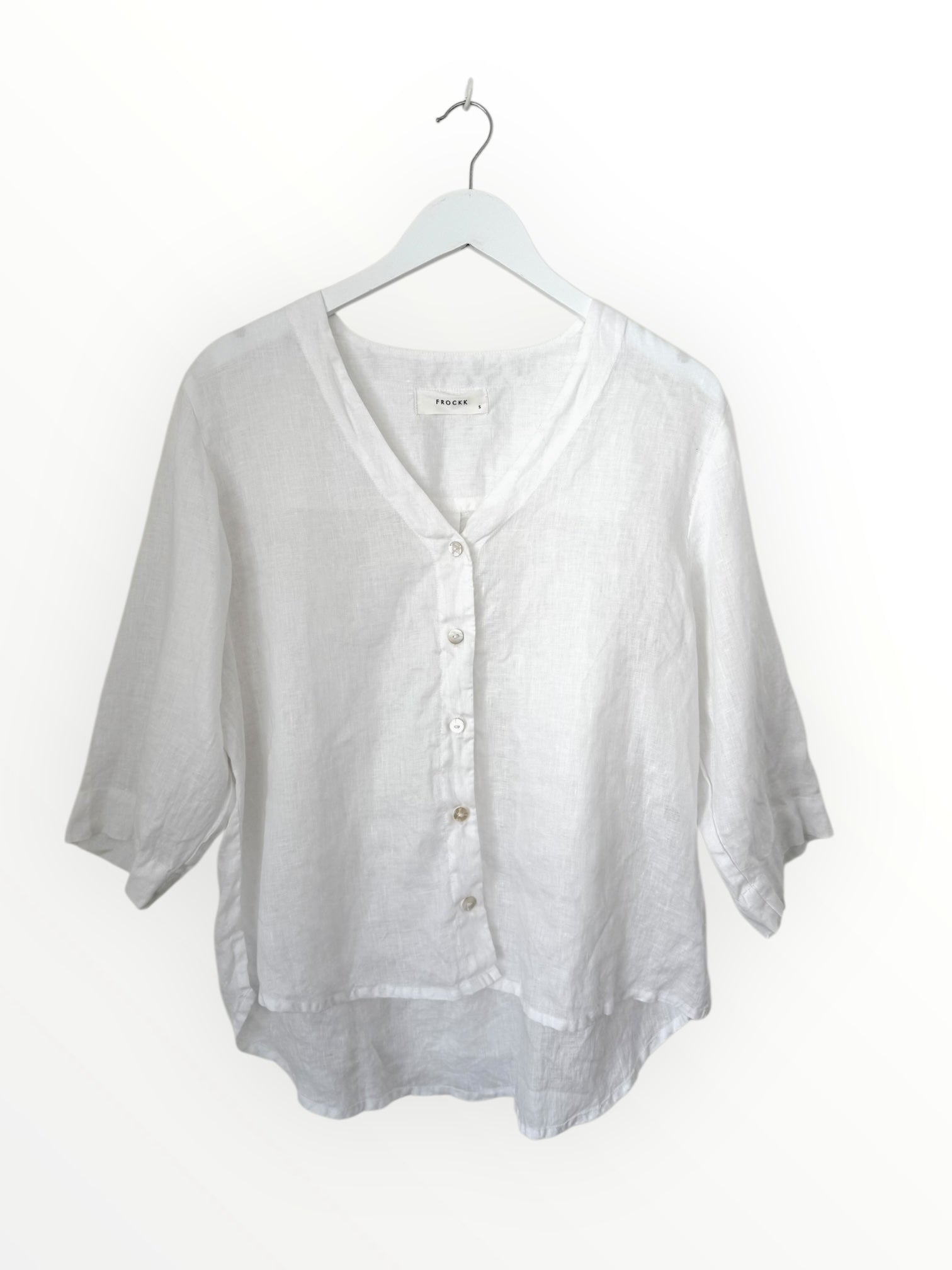 raine shirt - white linen Apparel