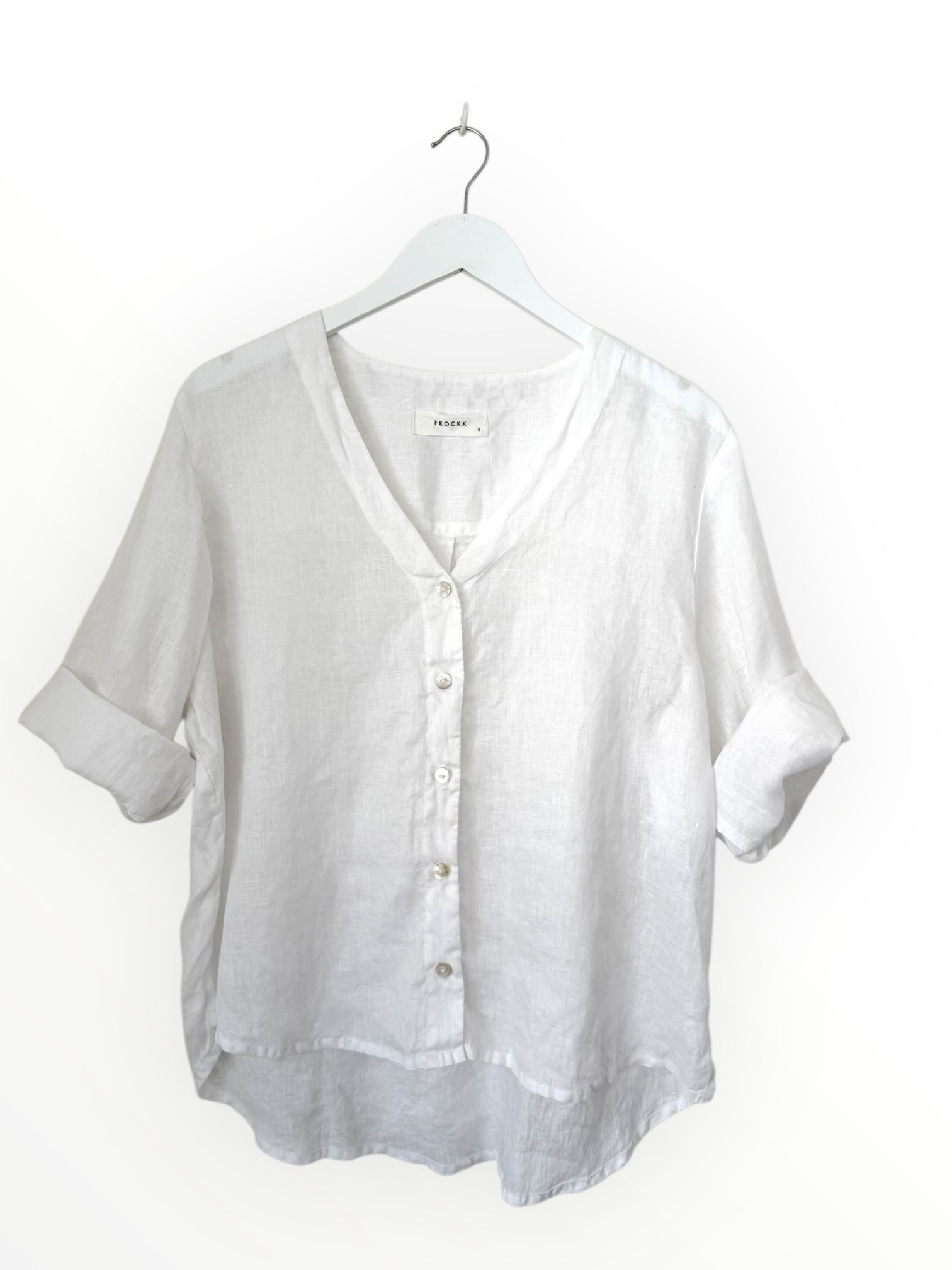 raine shirt - white linen Apparel