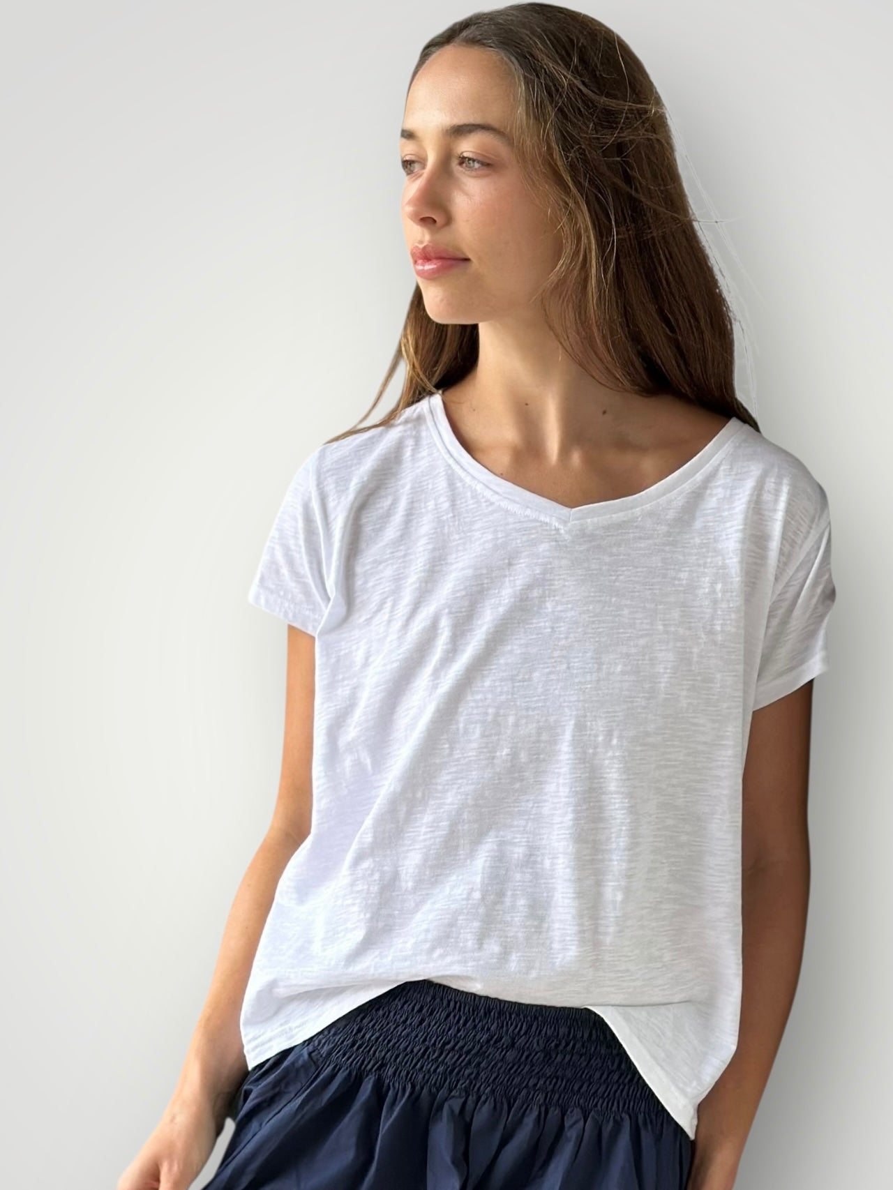 relaxed tee - white cotton Apparel