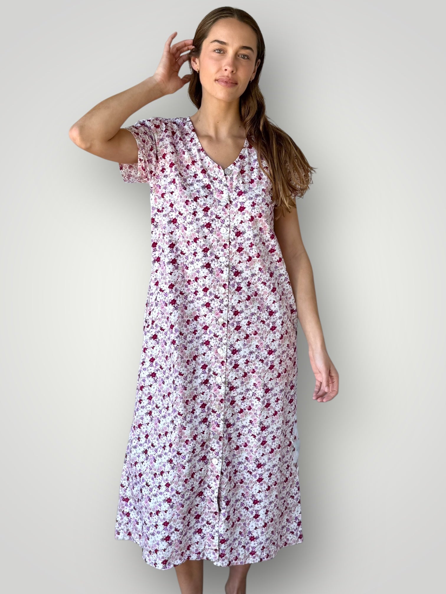 harriet dress -pretty flowers Japanese cotton Apparel