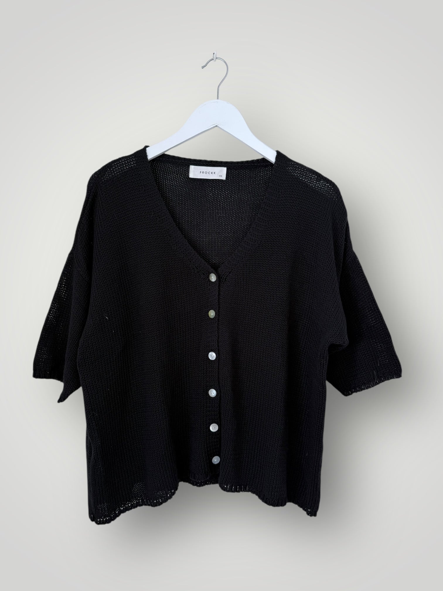 alex cardi-black cotton knit Apparel