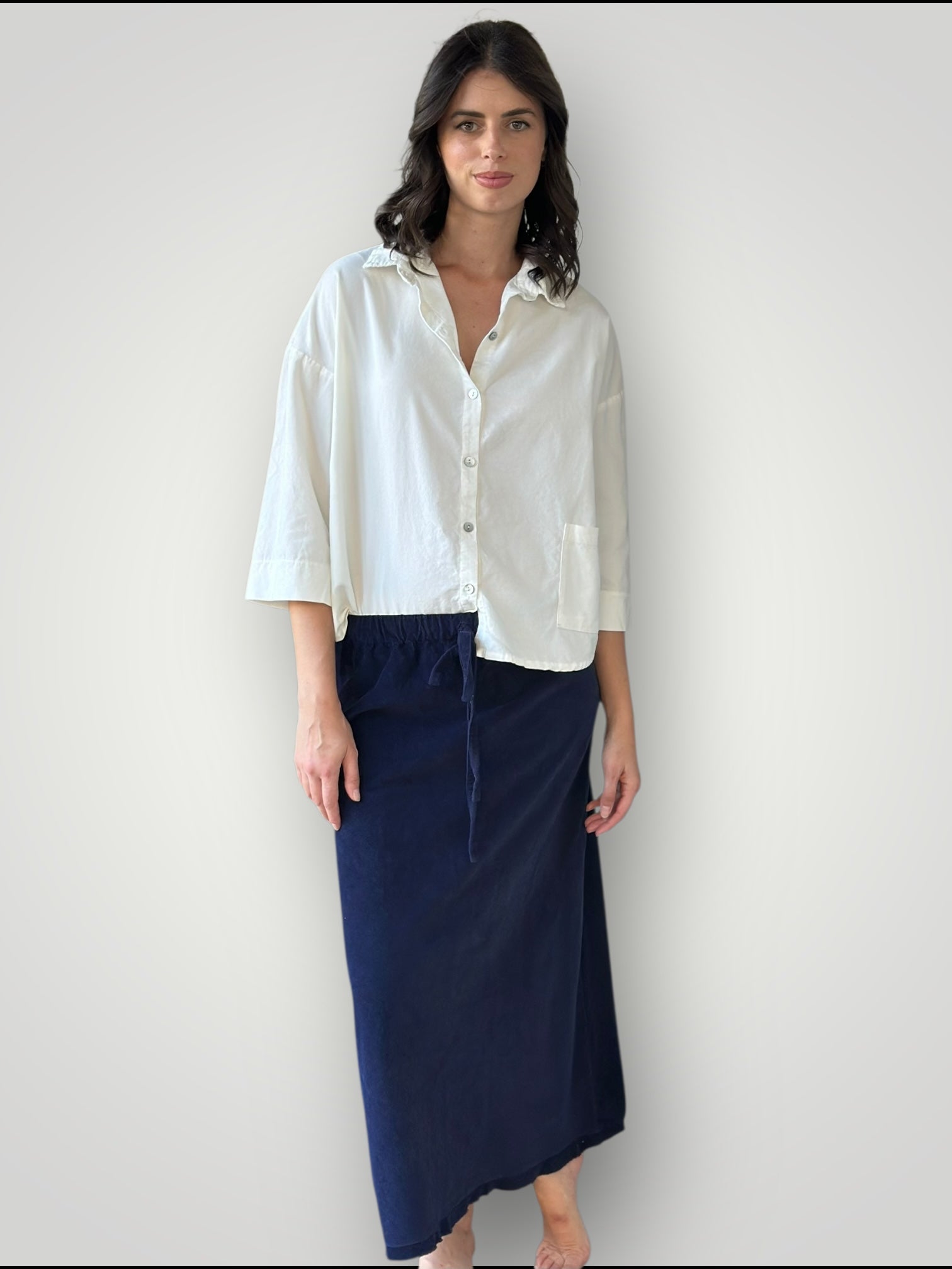 anthea skirt-indigo cord Apparel