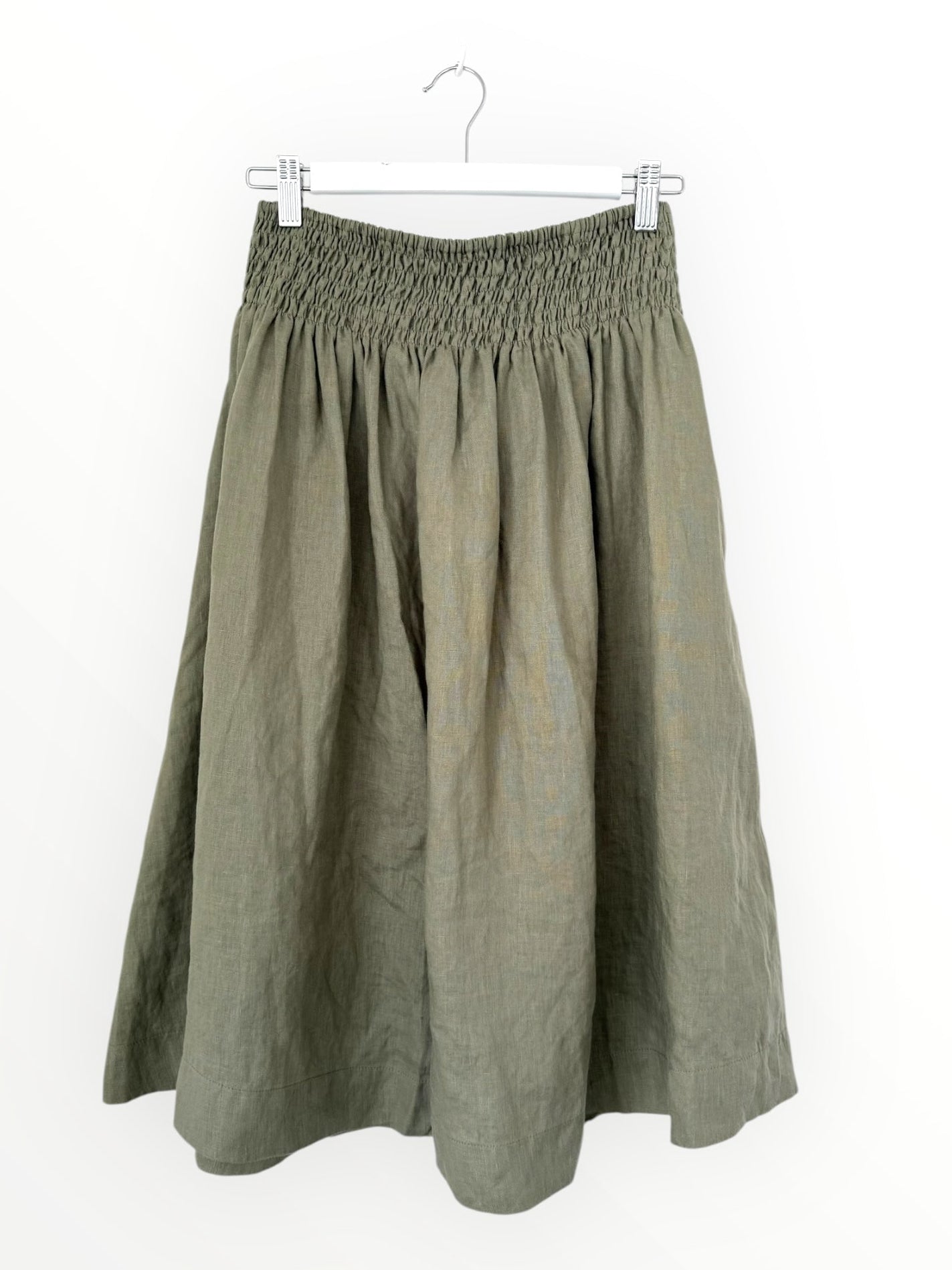 lola skirt - sage linen Apparel