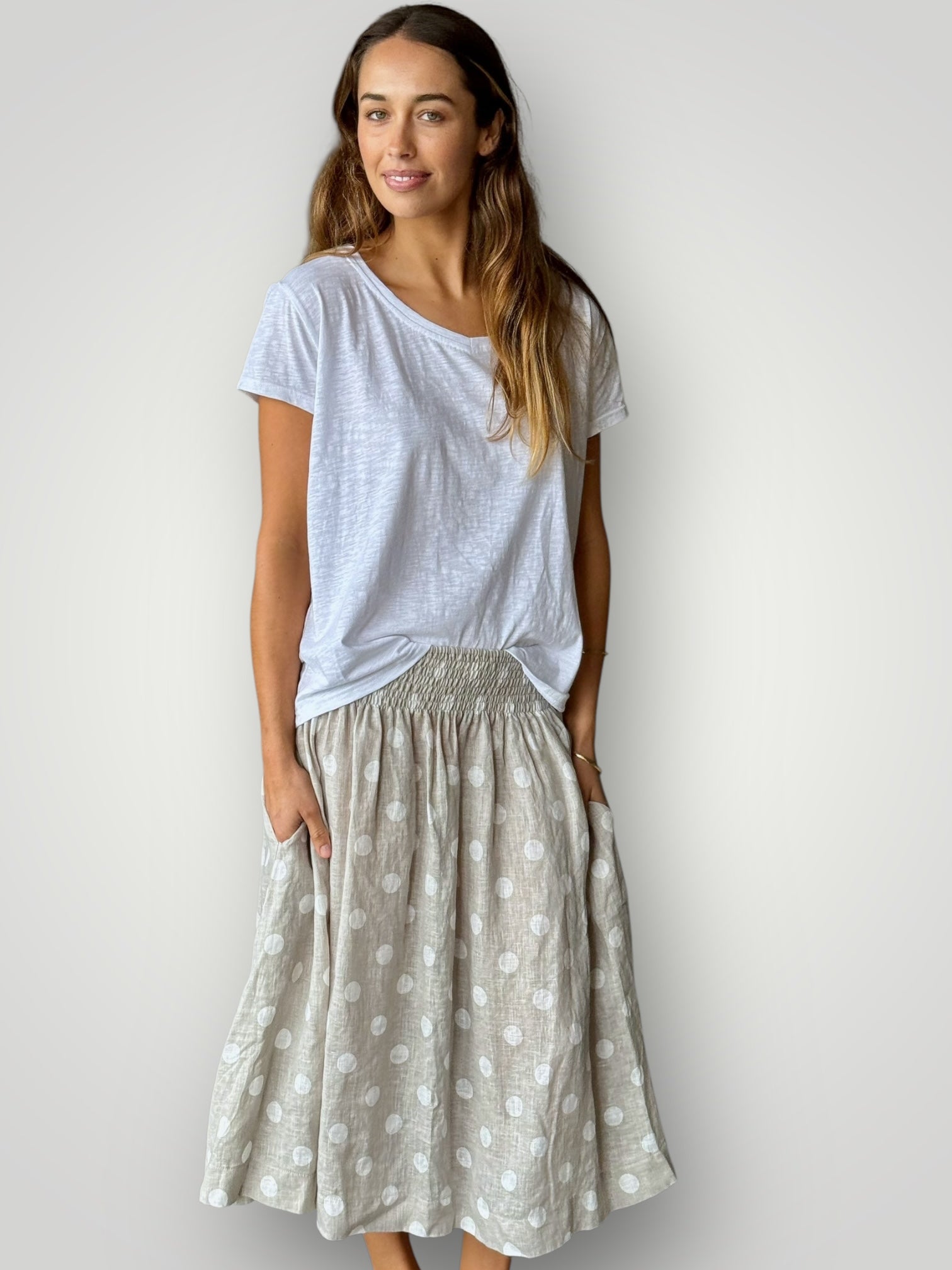 lola skirt - natural spot Apparel