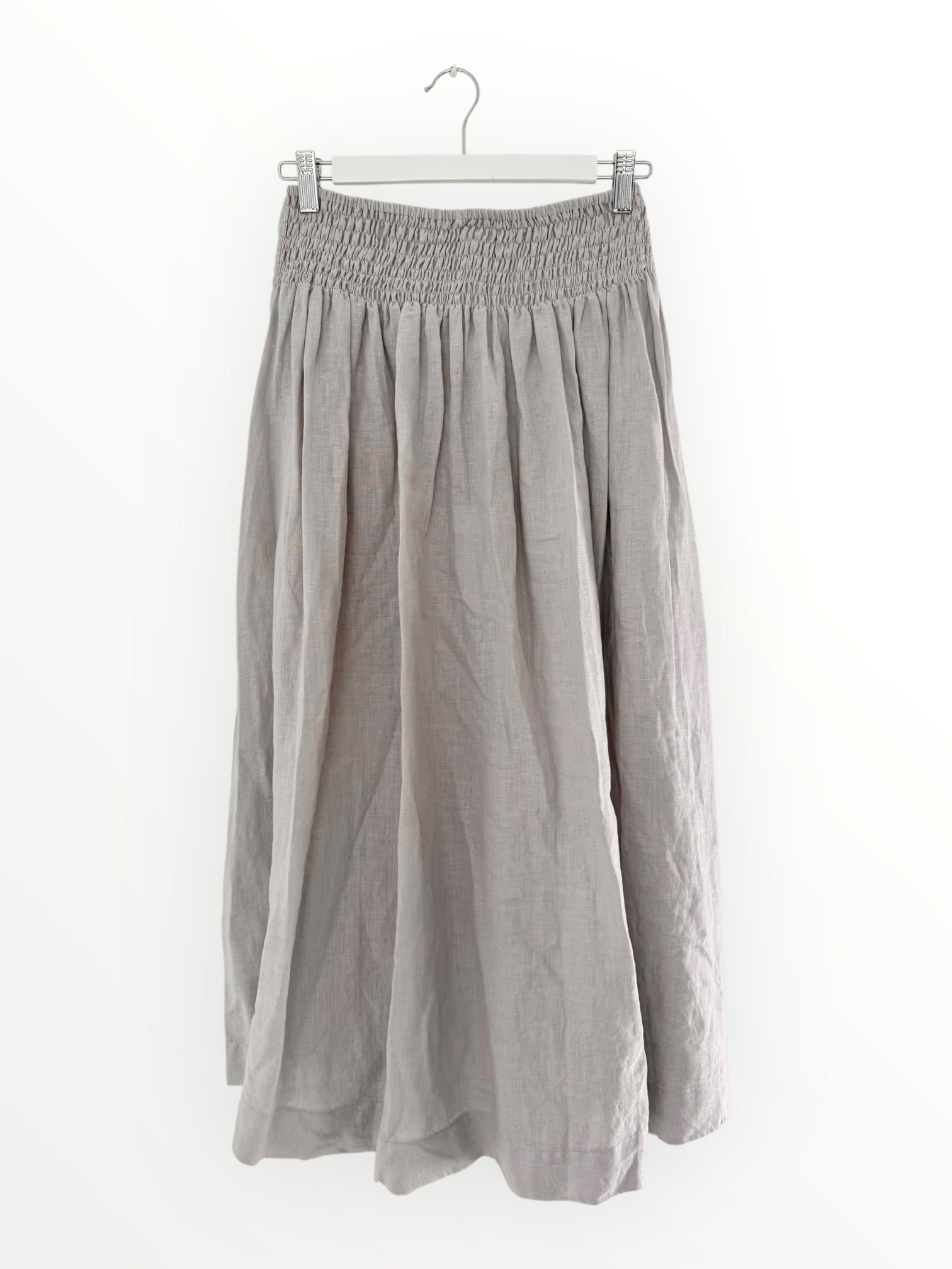 lulu skirt - pewter linen Apparel