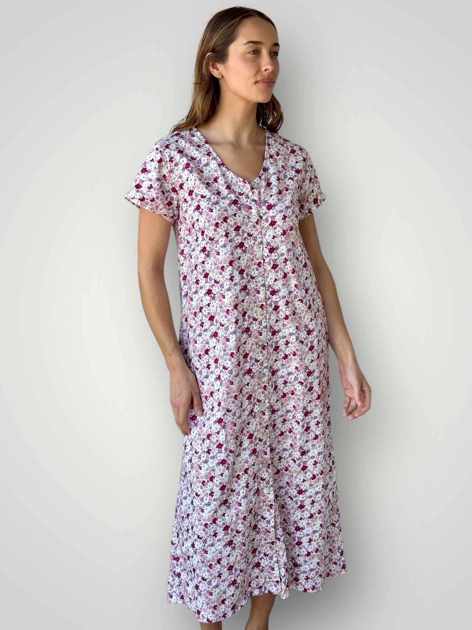 harriet dress -pretty flowers Japanese cotton Apparel